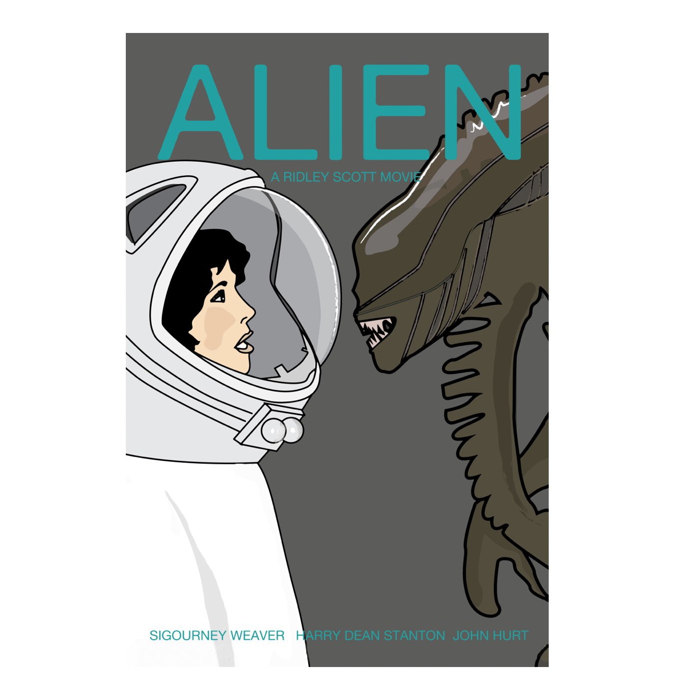 Alien - Retro Movie Poster - Movie Poster | Gladfellow