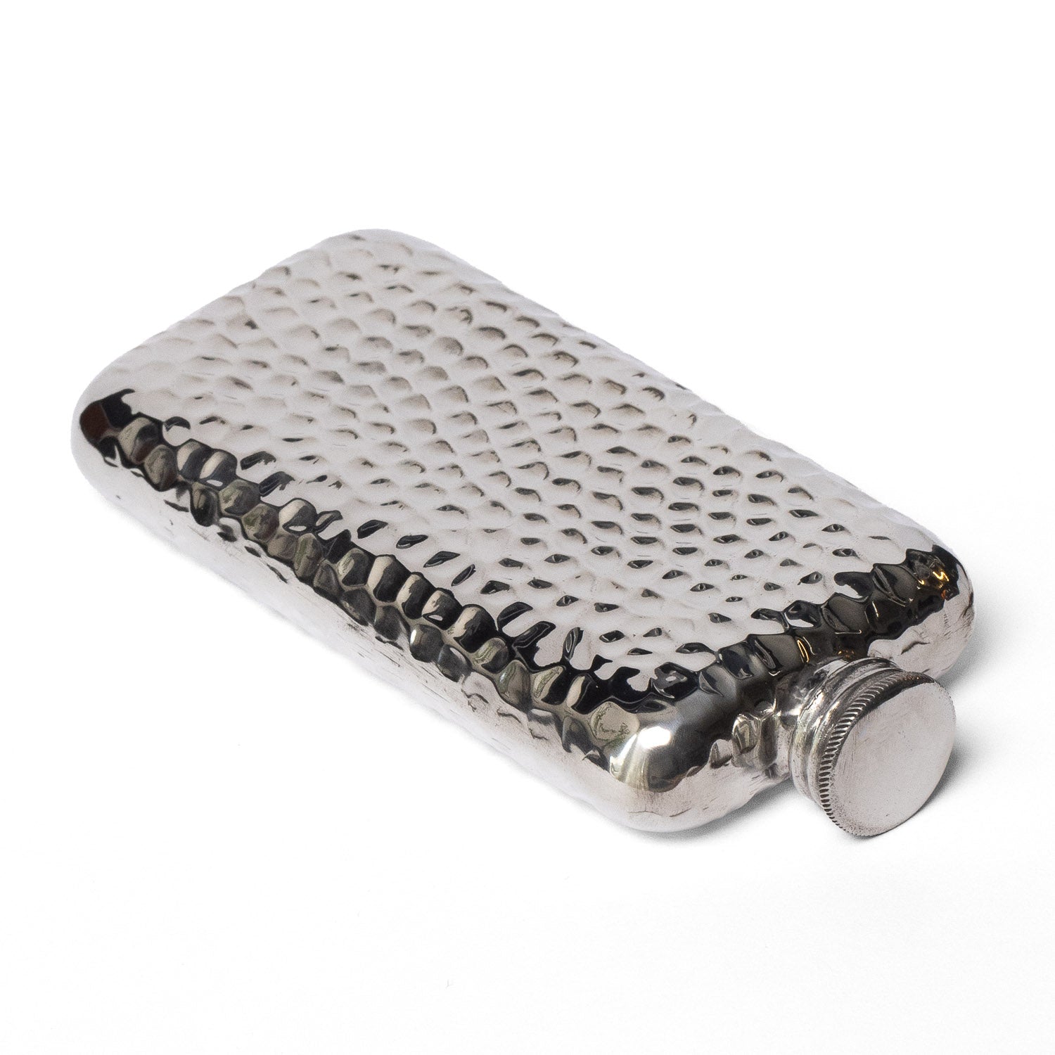A.R. Wentworth 3oz Top Pocket Flask - Hammered Pewter - Flask | Gladfellow