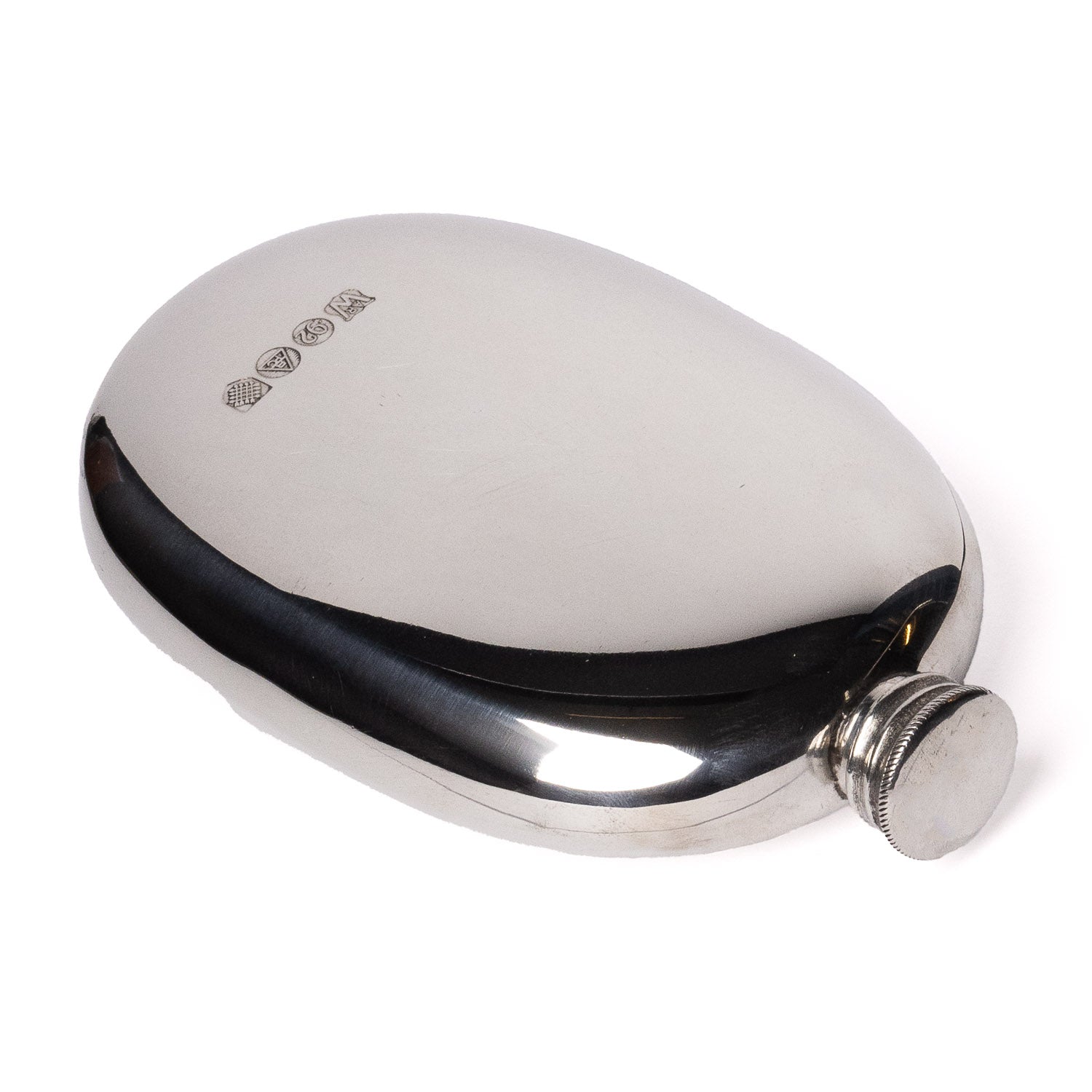 A.R. Wentworth 4oz Oval Flask - Pewter - Flask | Gladfellow