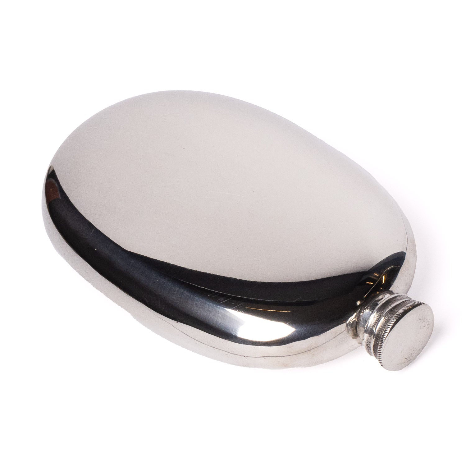 A.R. Wentworth 4oz Oval Flask - Pewter - Flask | Gladfellow