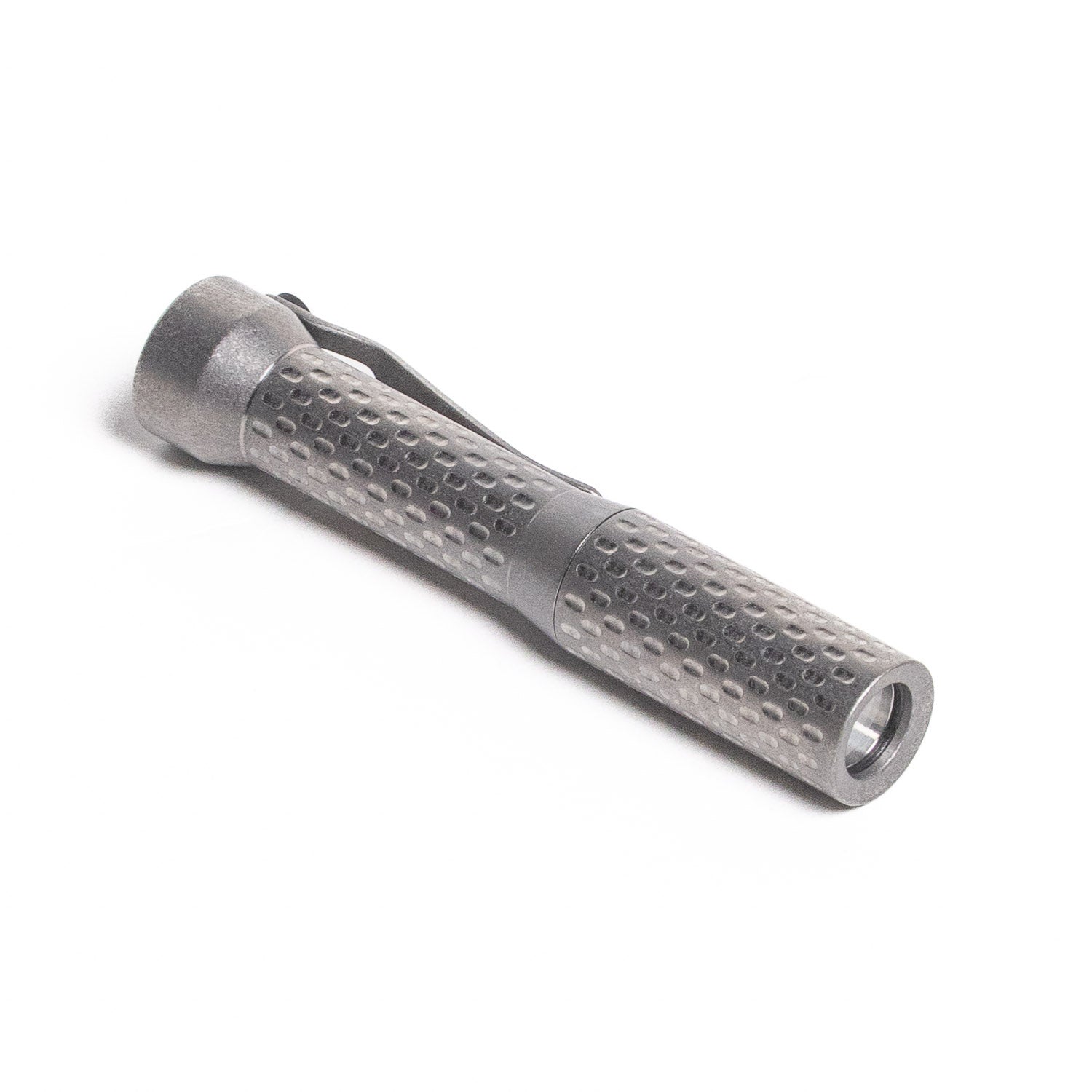 Dawson Machine Craft Divot Slimmer Flashlight - Tumbled Titanium - Flashlight | Gladfellow