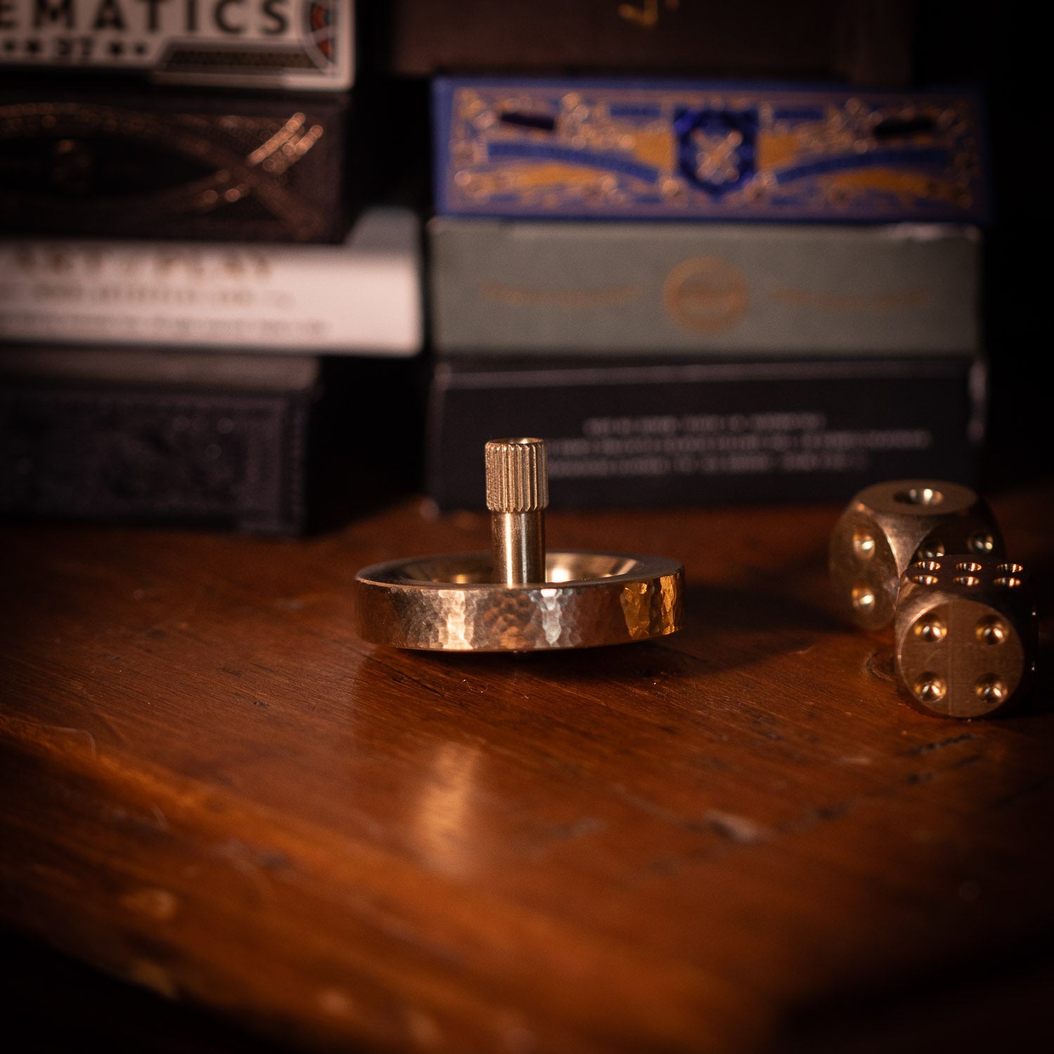 Felix Ure "Atom" Spinning Top - Hammered Brass - Spinning Top | Gladfellow