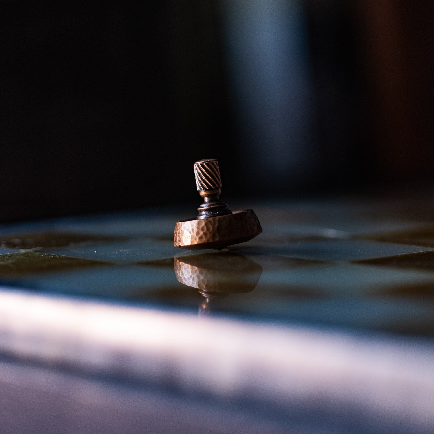 Fiddle Foundry Spinning Top - Hammered Copper - Spinning Top | Gladfellow