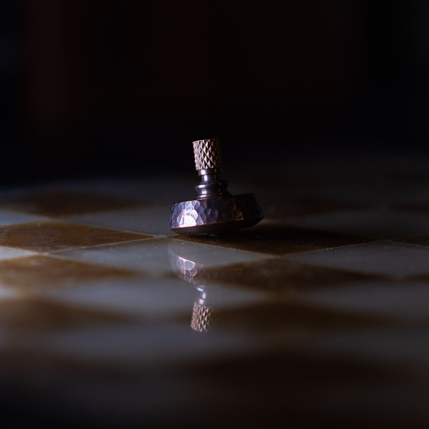 Fiddle Foundry Spinning Top - Hammered Copper - Spinning Top | Gladfellow