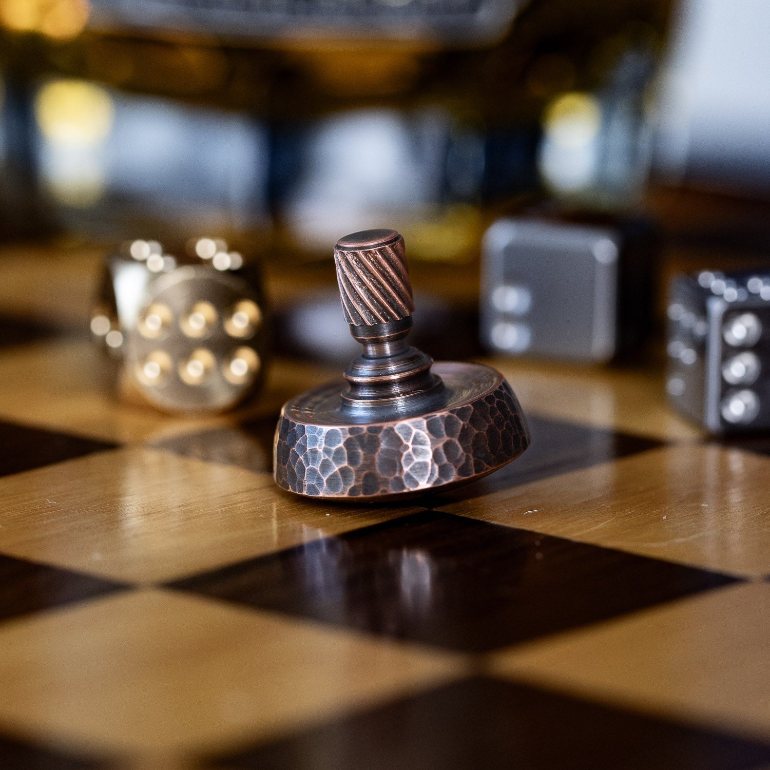 Fiddle Foundry Spinning Top - Hammered Copper - Spinning Top | Gladfellow