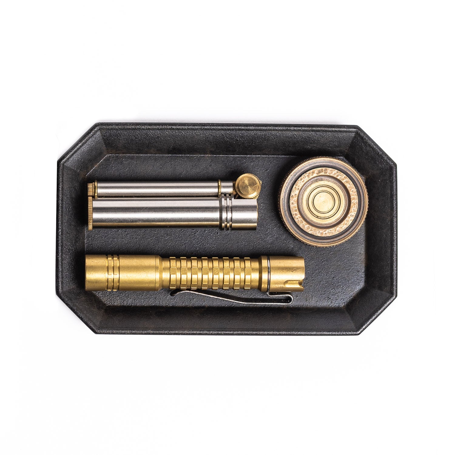 FUTAGAMI Stationery Tray - Black Kuro - Mura Brass - Stationery Tray | Gladfellow