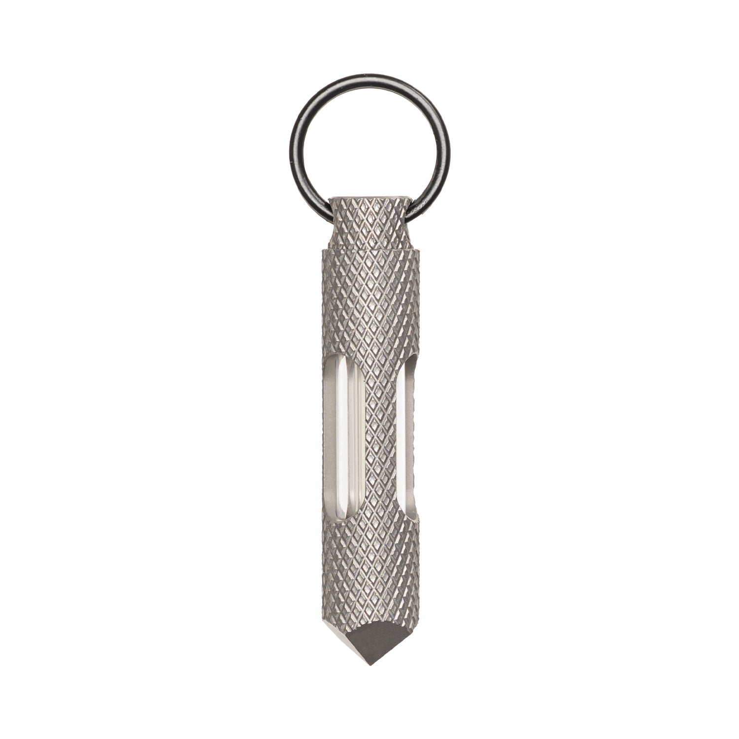 Glow Rhino Knurled Edition Glow Fob - Titanium - Key Fob | Gladfellow