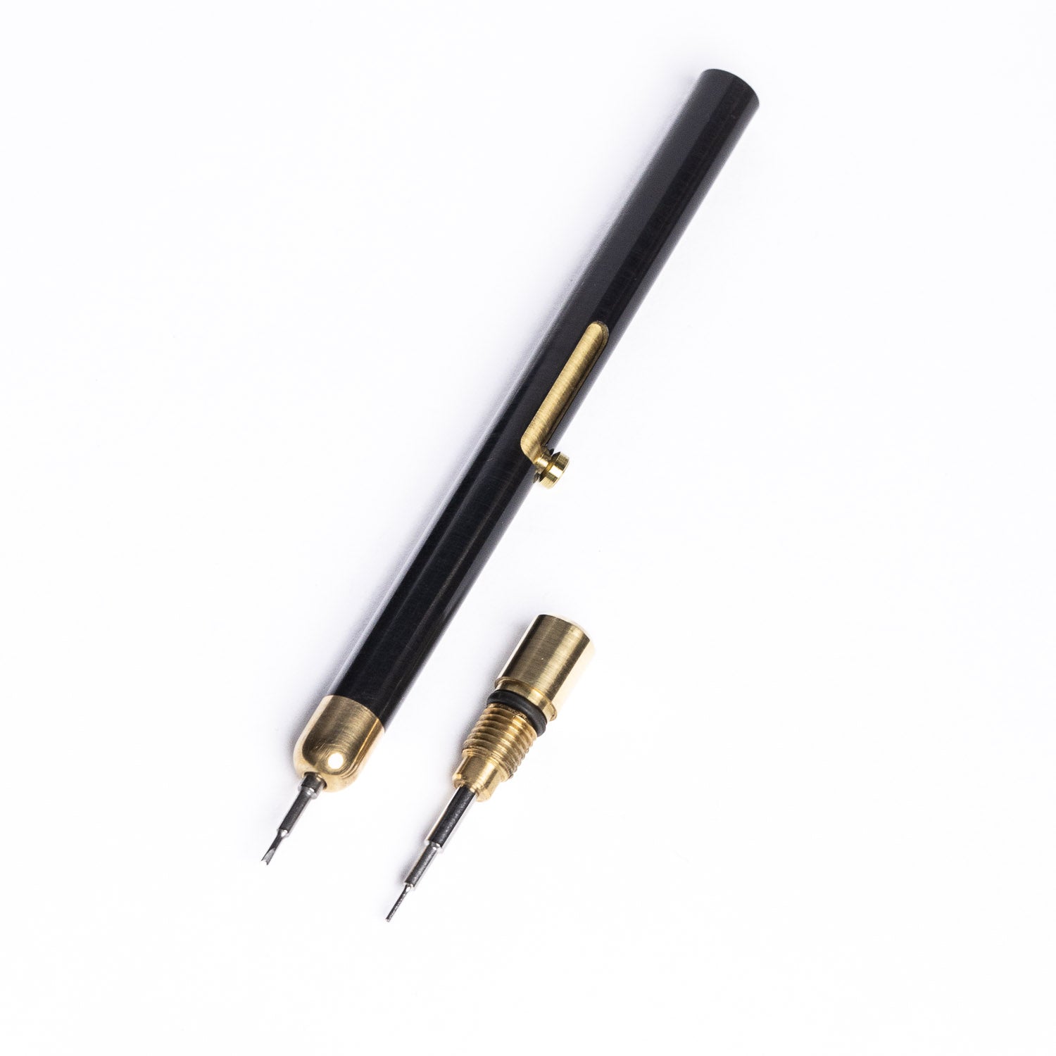 Hassler Instruments Bolt Action Spring Bar Tool - Brass & Ultem Limited Edition - Spring Bar Tool | Gladfellow