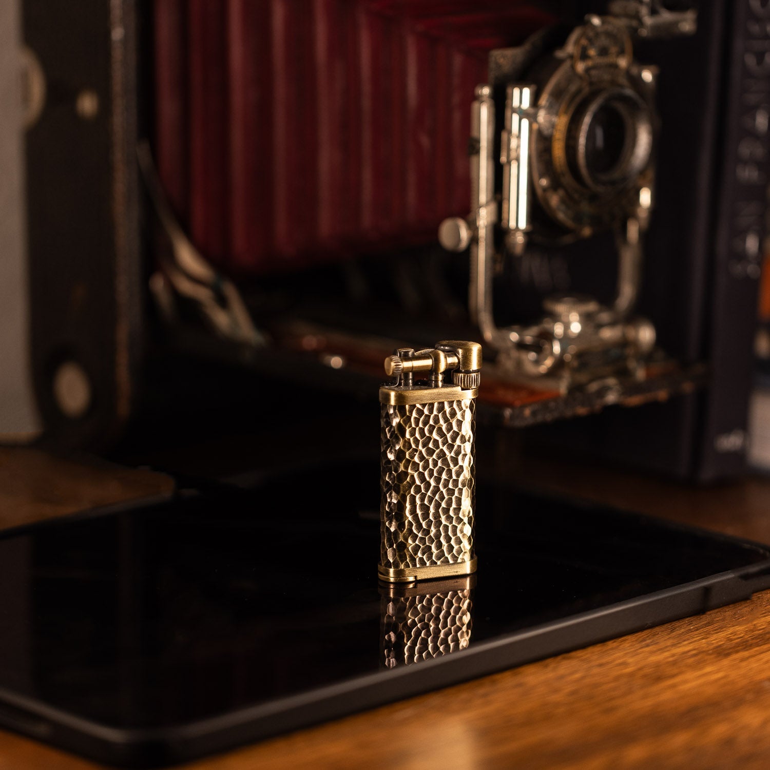 im corona Old Boy Lighter - Antique Brass Hammer Tone - Lighter | Gladfellow