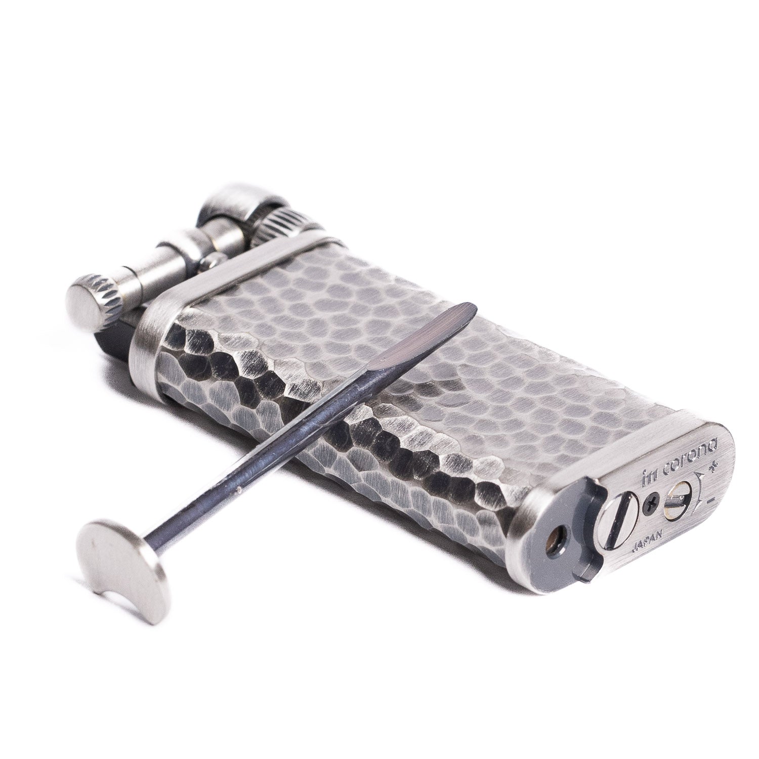im corona Old Boy Lighter - Antique Silver Hammer Tone - Lighter | Gladfellow