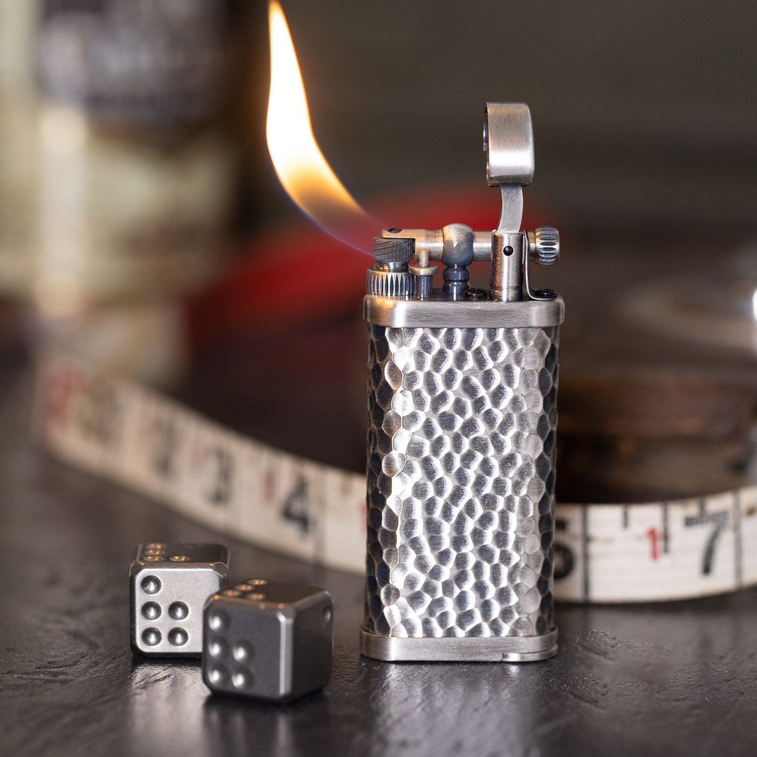 im corona Old Boy Lighter - Antique Silver Hammer Tone - Lighter | Gladfellow