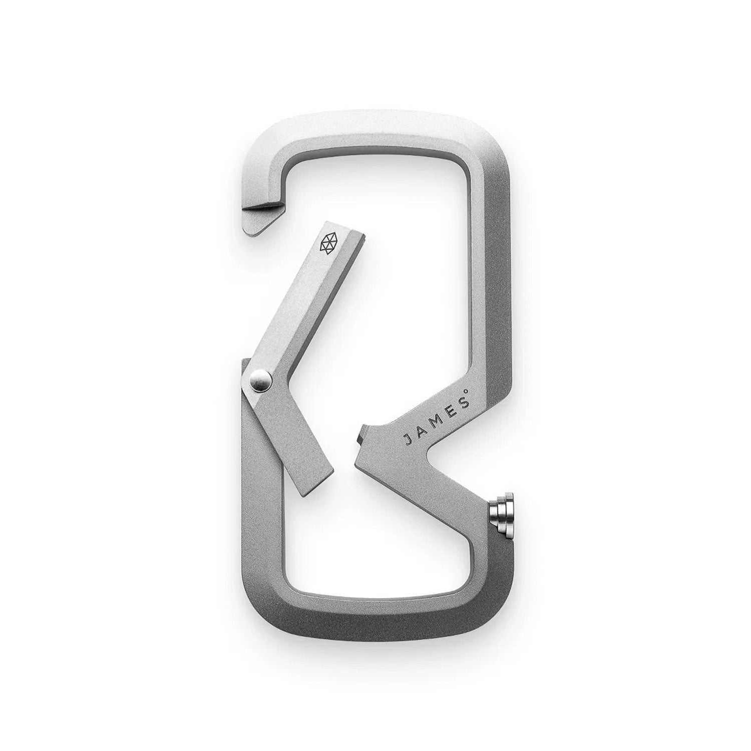 James Brand The Mehlville EDC Carabiner - Titanium - Keychain | Gladfellow