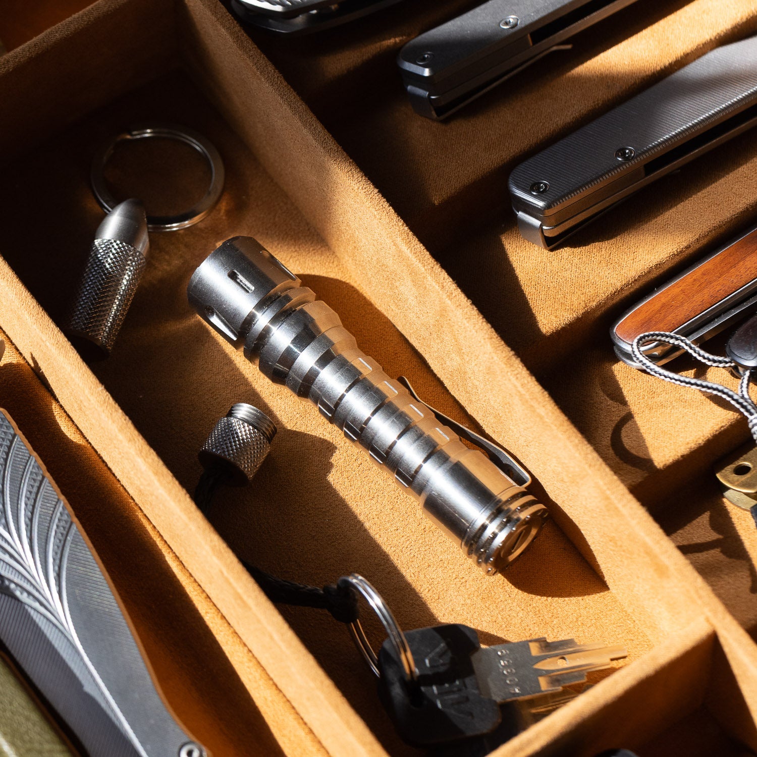 ReyLight LANapple Flashlight - Raw Titanium - Flashlight | Gladfellow