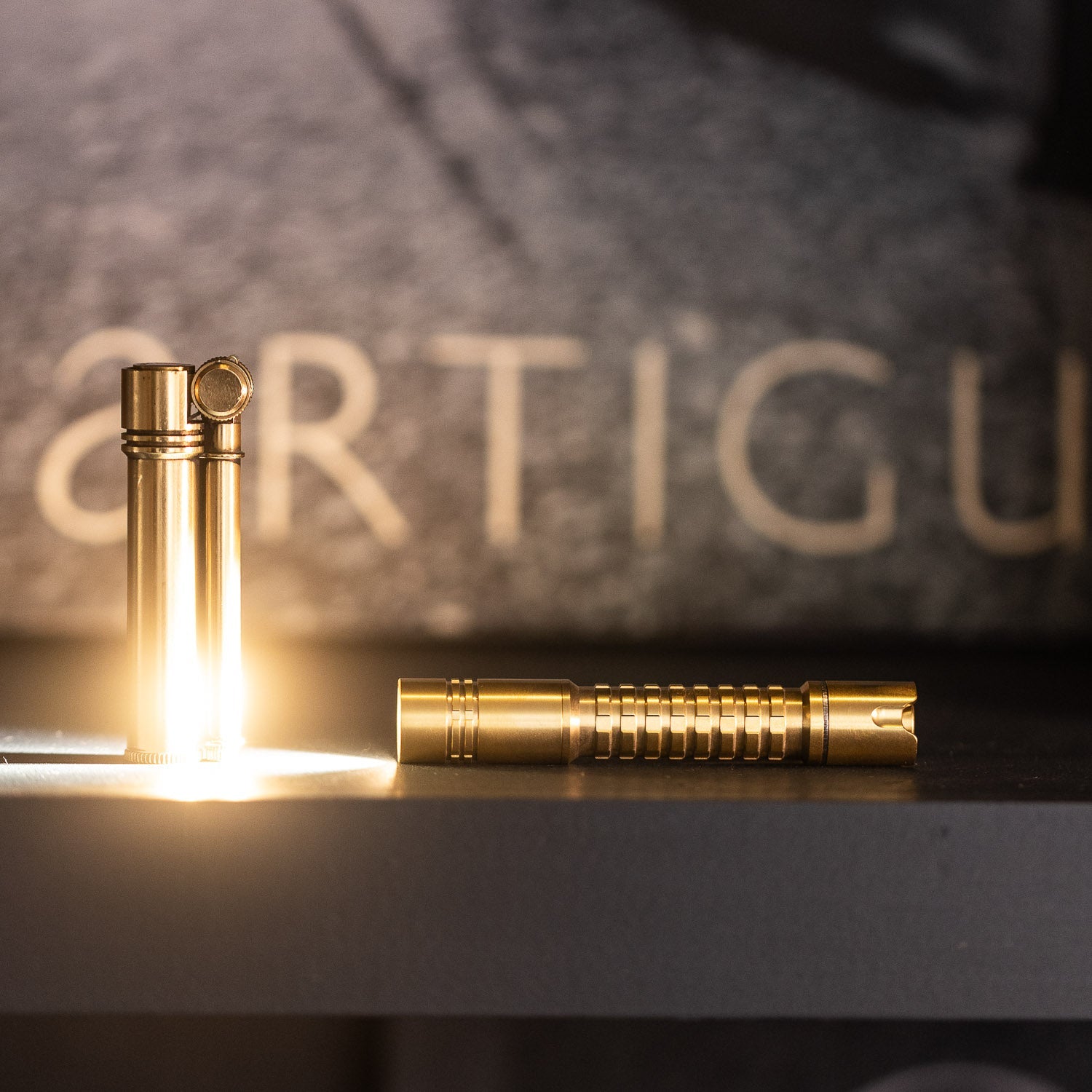 ReyLight Pineapple Mini Flashlight MKII - Brass - Flashlight | Gladfellow