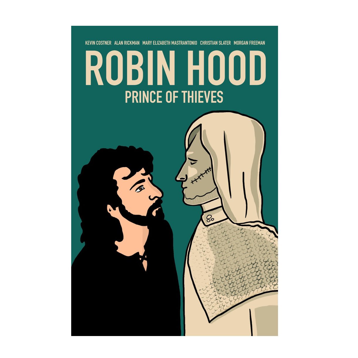 Robin Hood: Prince of Thieves (Sheriff Edition) - Retro Movie Poster - Movie Poster | Gladfellow