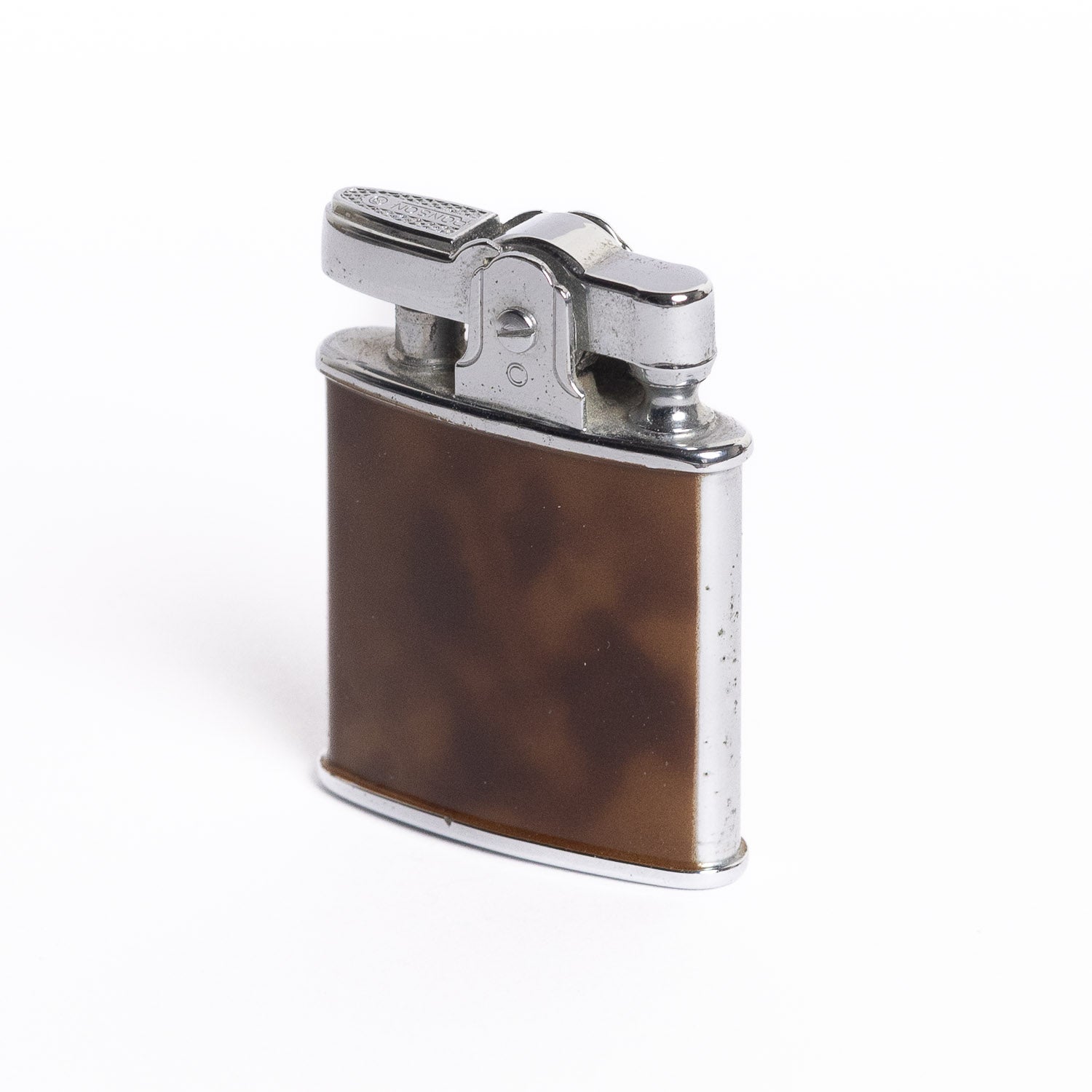 Ronson Princess Vintage Lighter - Brown Leather Enamel - Lighter | Gladfellow