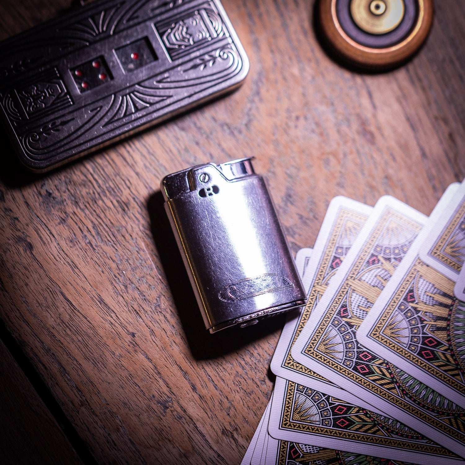 Ronson Vintage Capri Pocket Lighter with Scrollmark Logo - Lighter | Gladfellow