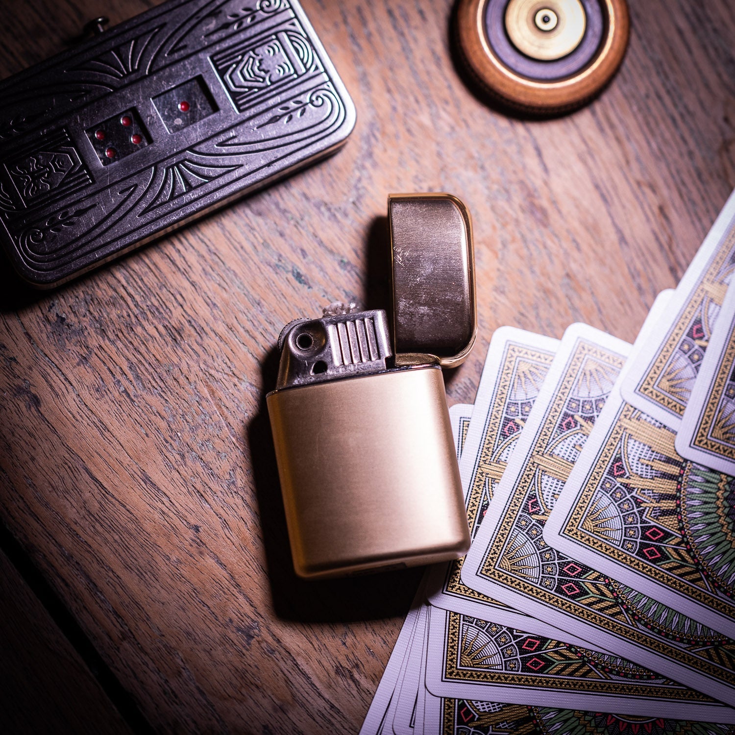 Ronson Vintage Typhoon Gold - Finish Petrol Lighter - Lighter | Gladfellow