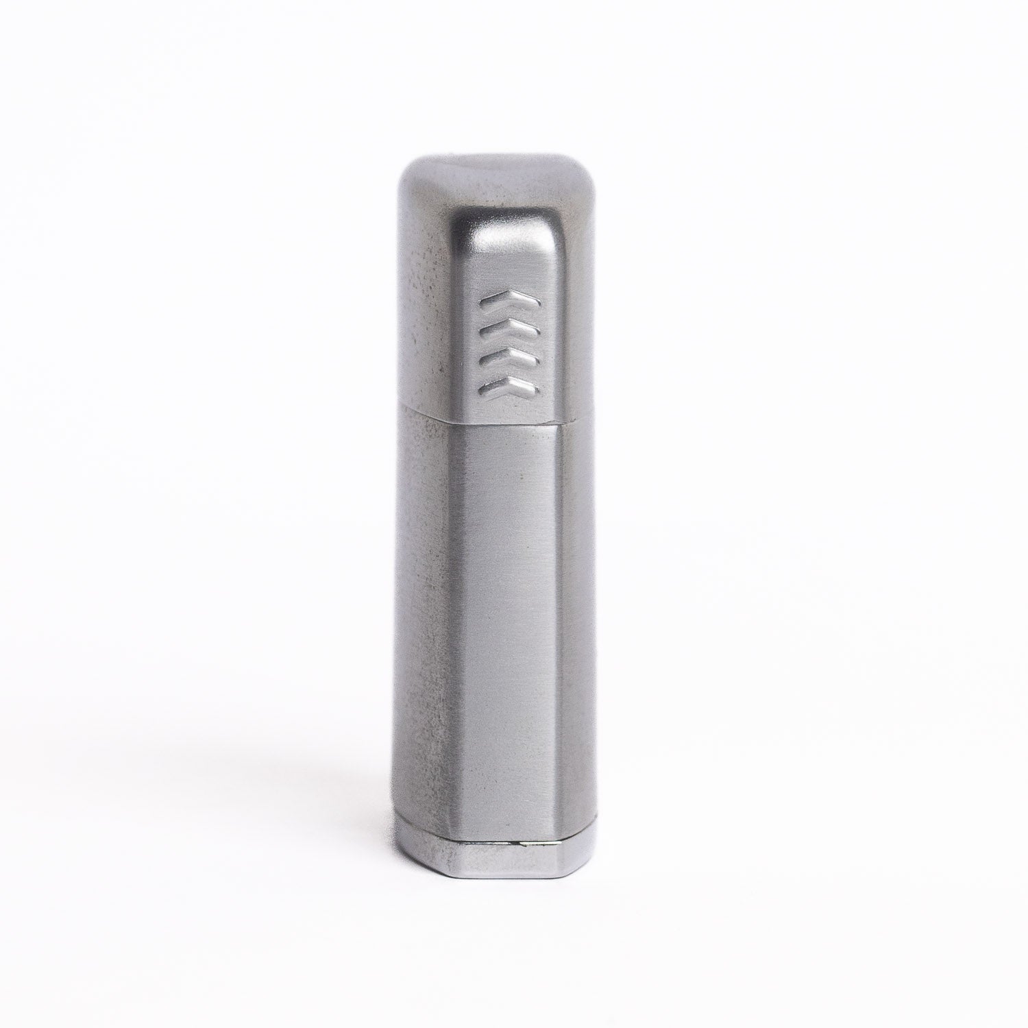 Ronson Vintage Windlite Lighter – Brushed Chrome with Chevron Lid - Lighter | Gladfellow