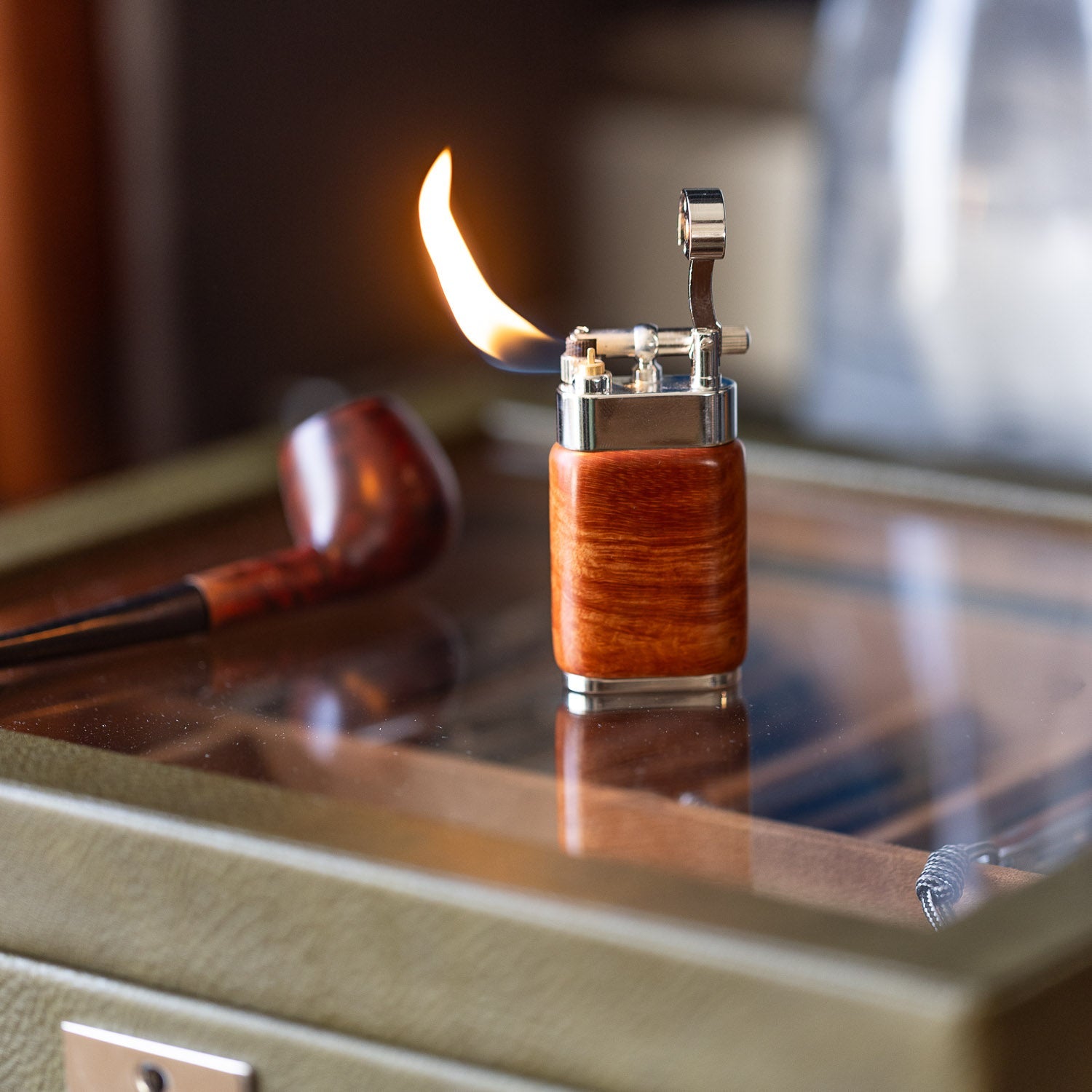 Savinelli Pipe Lighter - Natural Briar - Lighter | Gladfellow
