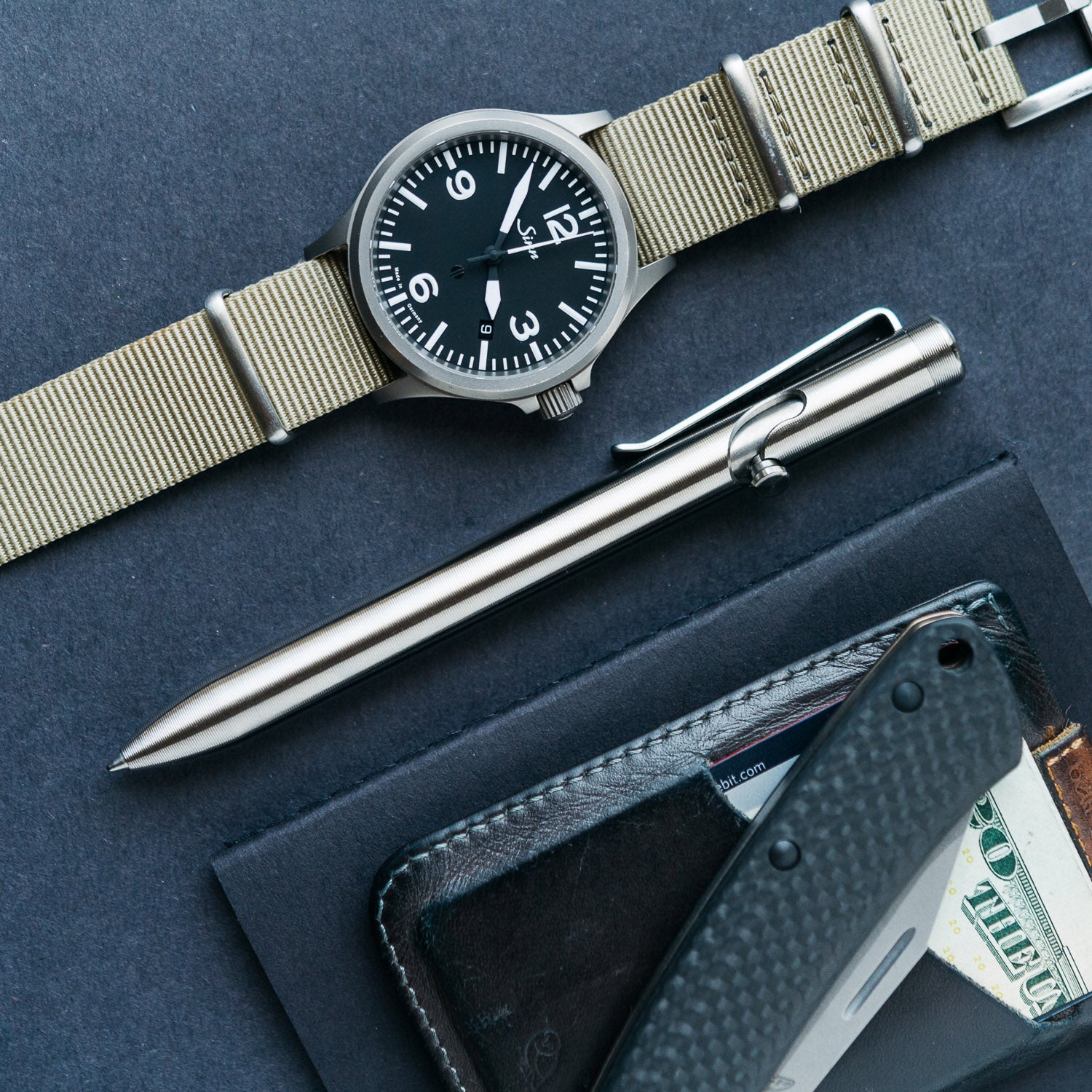 Tactile Turn Bolt Action Pen - Titanium (Short) - Pens | Gladfellow