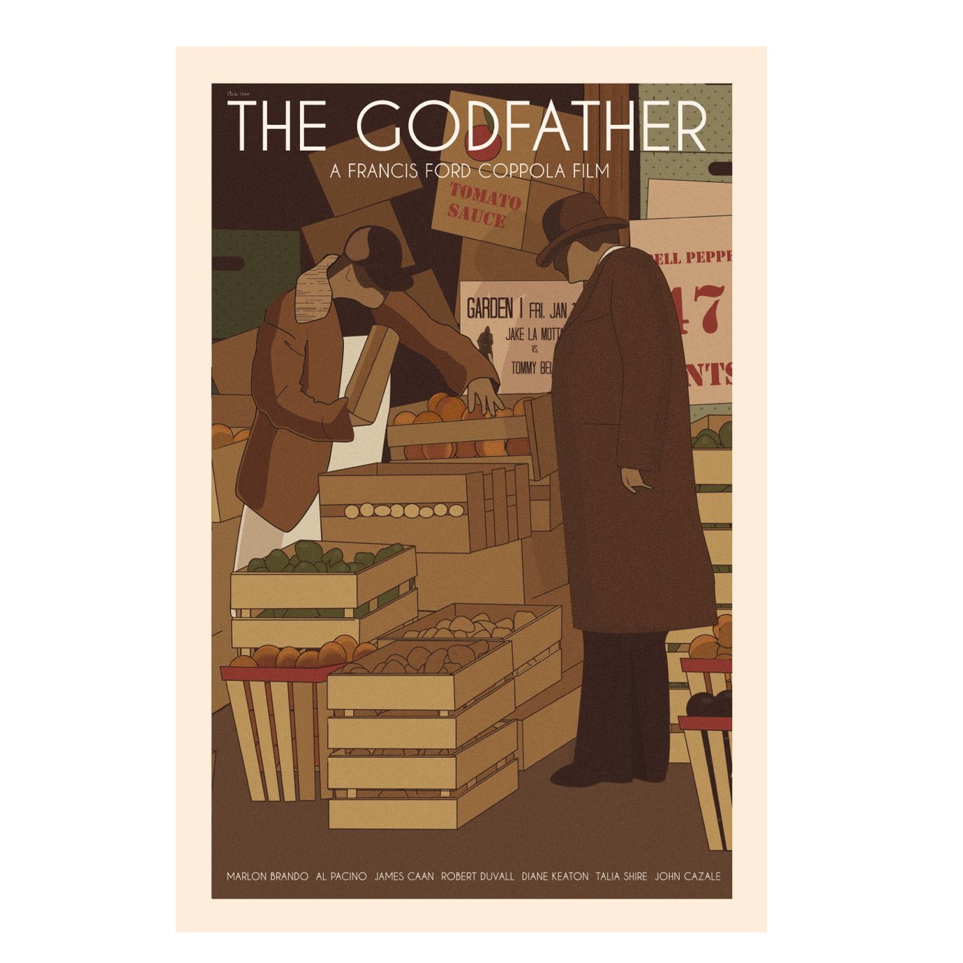 The Godfather - Retro Movie Poster - Movie Poster | Gladfellow