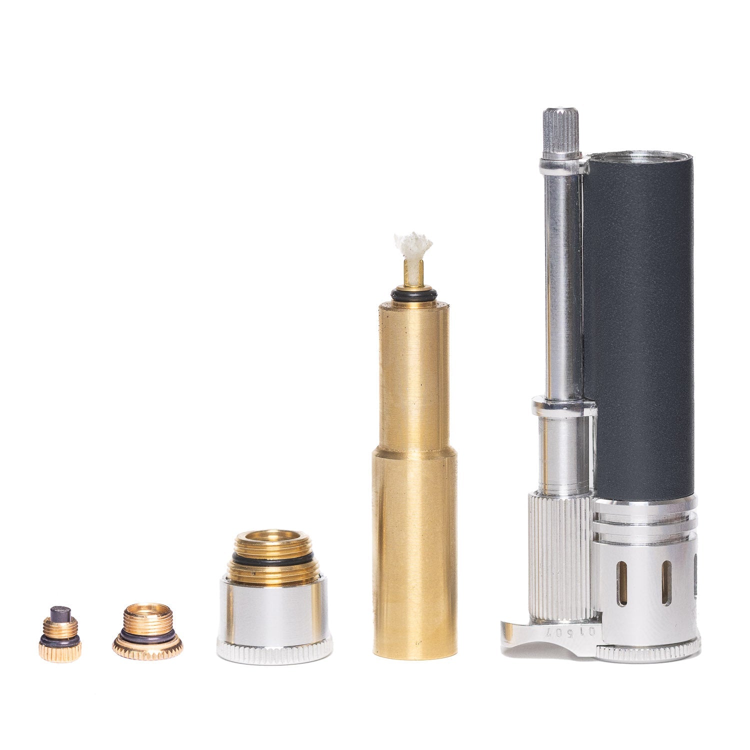 Tokyo Pipe Co Douglass Field S+ Lighter - Duralumin & Black Leather - Lighter | Gladfellow