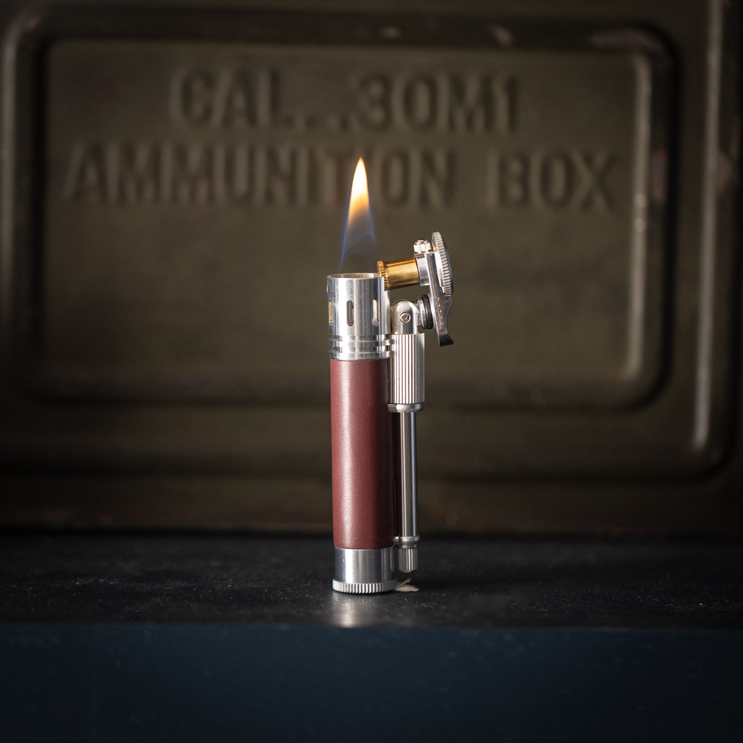 Tokyo Pipe Co Douglass Field S+ Lighter - Duralumin & Leather - Lighter | Gladfellow