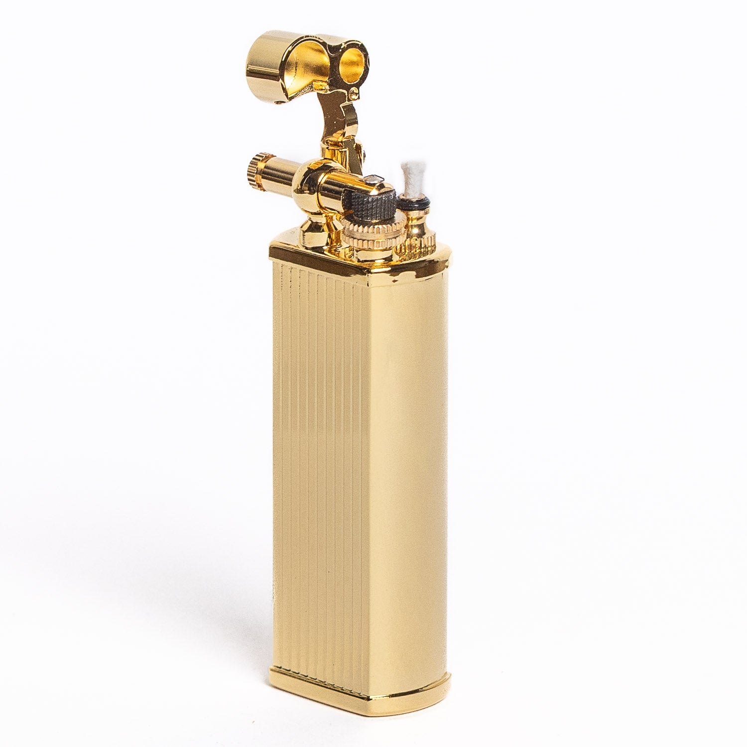 Tsubota Pearl Bolbo Petrol Lighter - Gold Striped - Lighter | Gladfellow