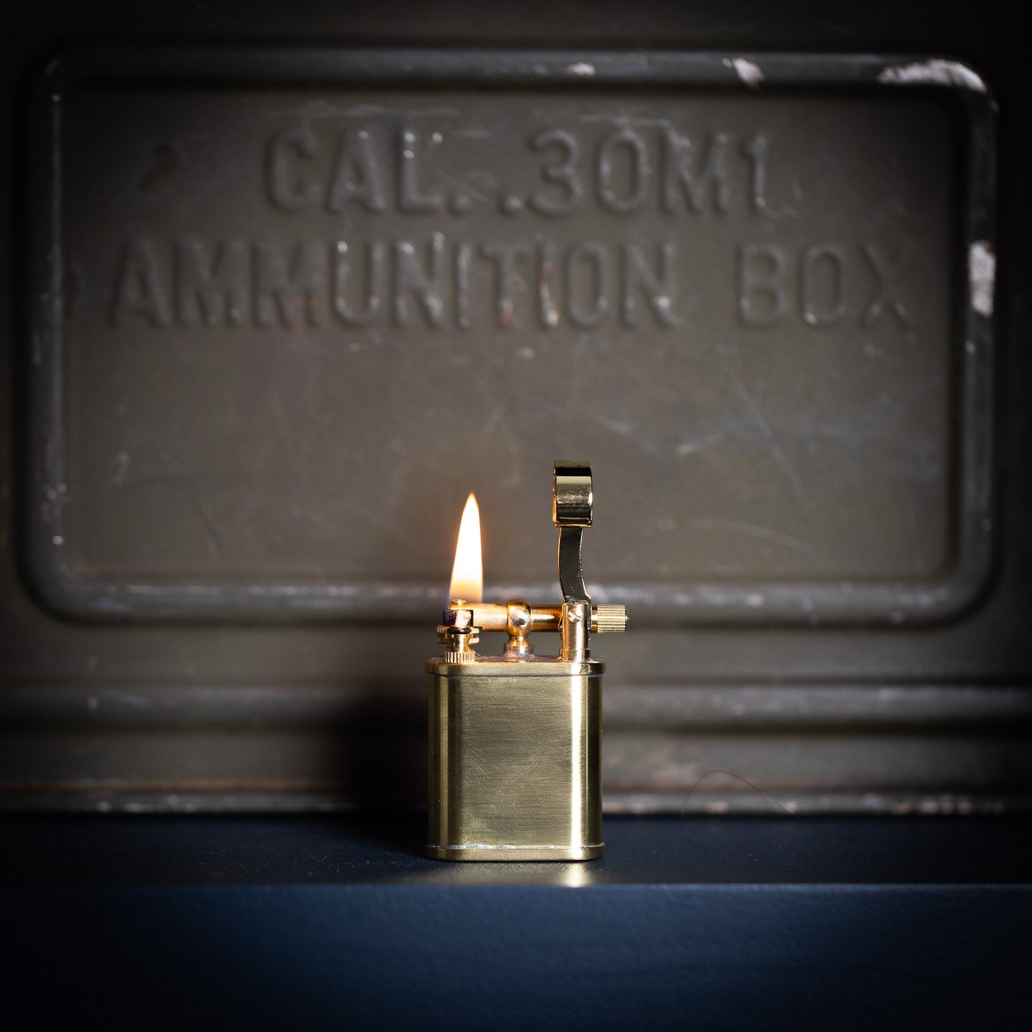 Tsubota Pearl NB Petrol Lighter - Brass - Lighter | Gladfellow