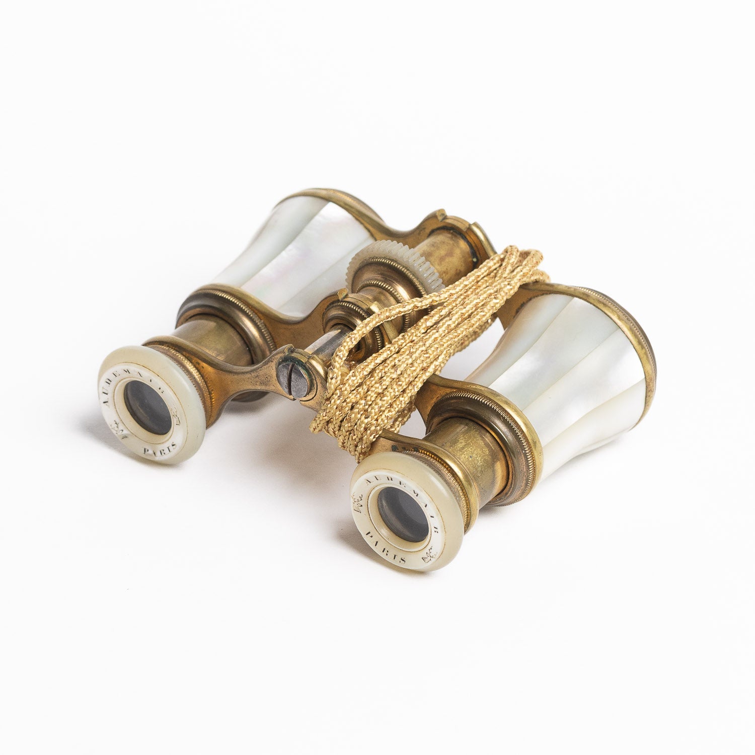 Vintage Audemair Opera Glasses - Brass & Mother of Pearl - Opera Glasses | Gladfellow