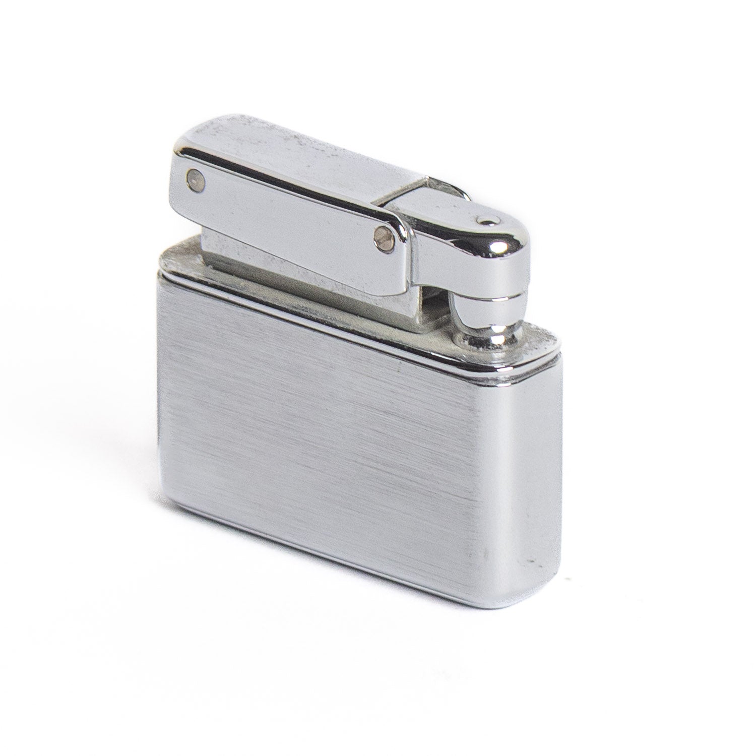 Vintage Kreisler Chrome Lighter – Diagonal Leaf Motif - Lighter | Gladfellow