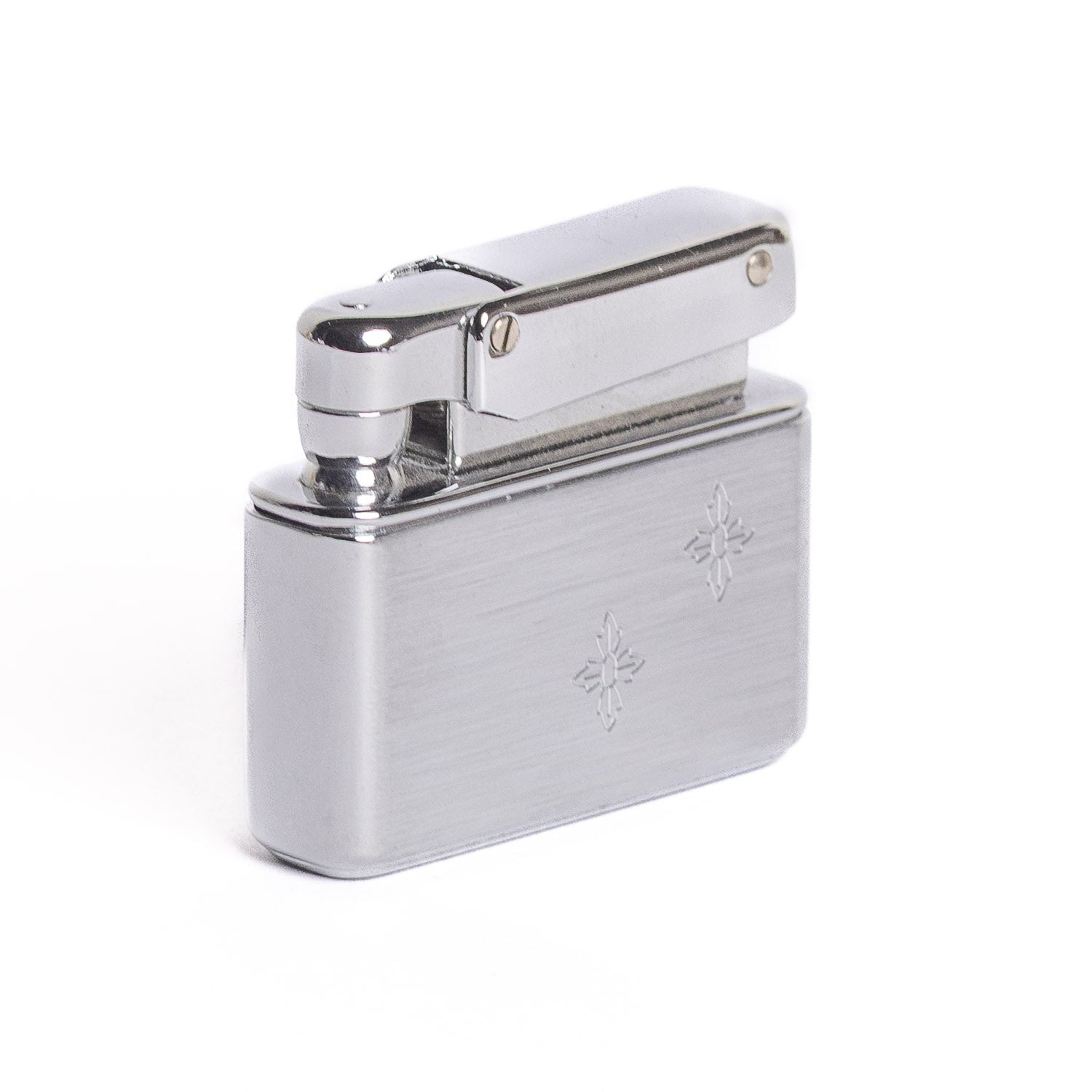 Vintage Kreisler Chrome Lighter with Cross - Flower Engraving - Lighter | Gladfellow