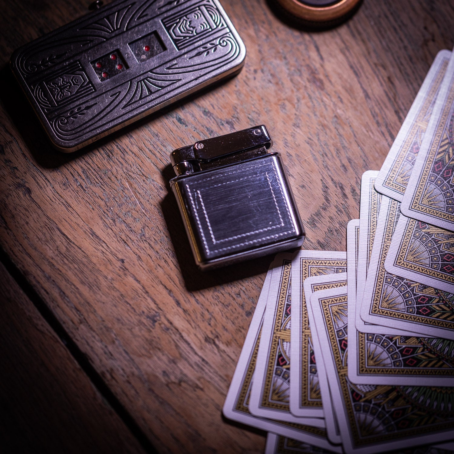 Vintage Kreisler Chrome Lighter with Double Wavy Frame - Lighter | Gladfellow