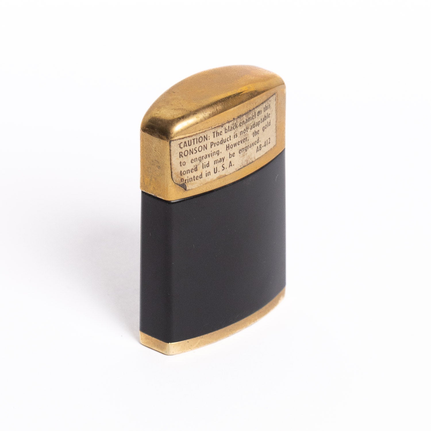 Vintage Ronson Windlite Lighter - Black & Gold - Lighter | Gladfellow