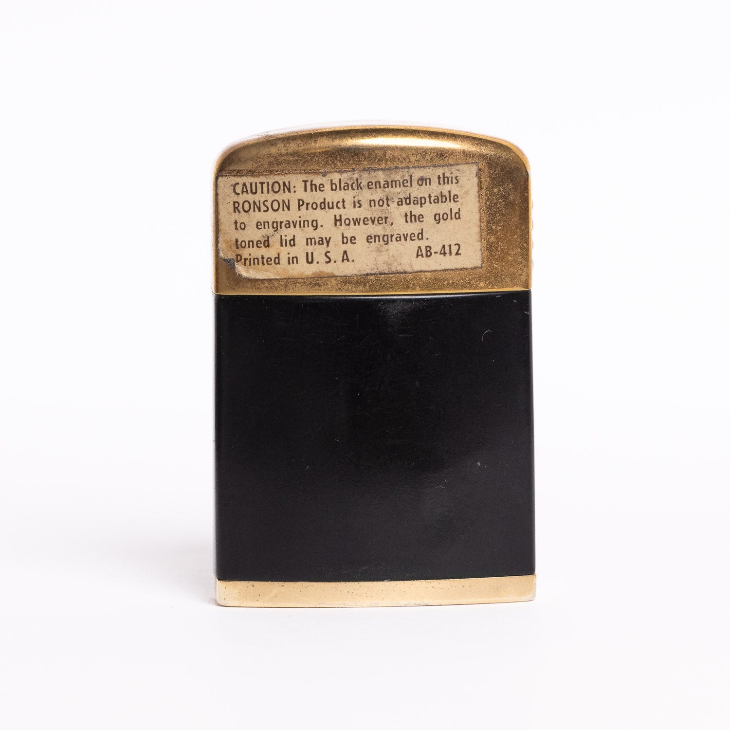 Vintage Ronson Windlite Lighter - Black & Gold - Lighter | Gladfellow