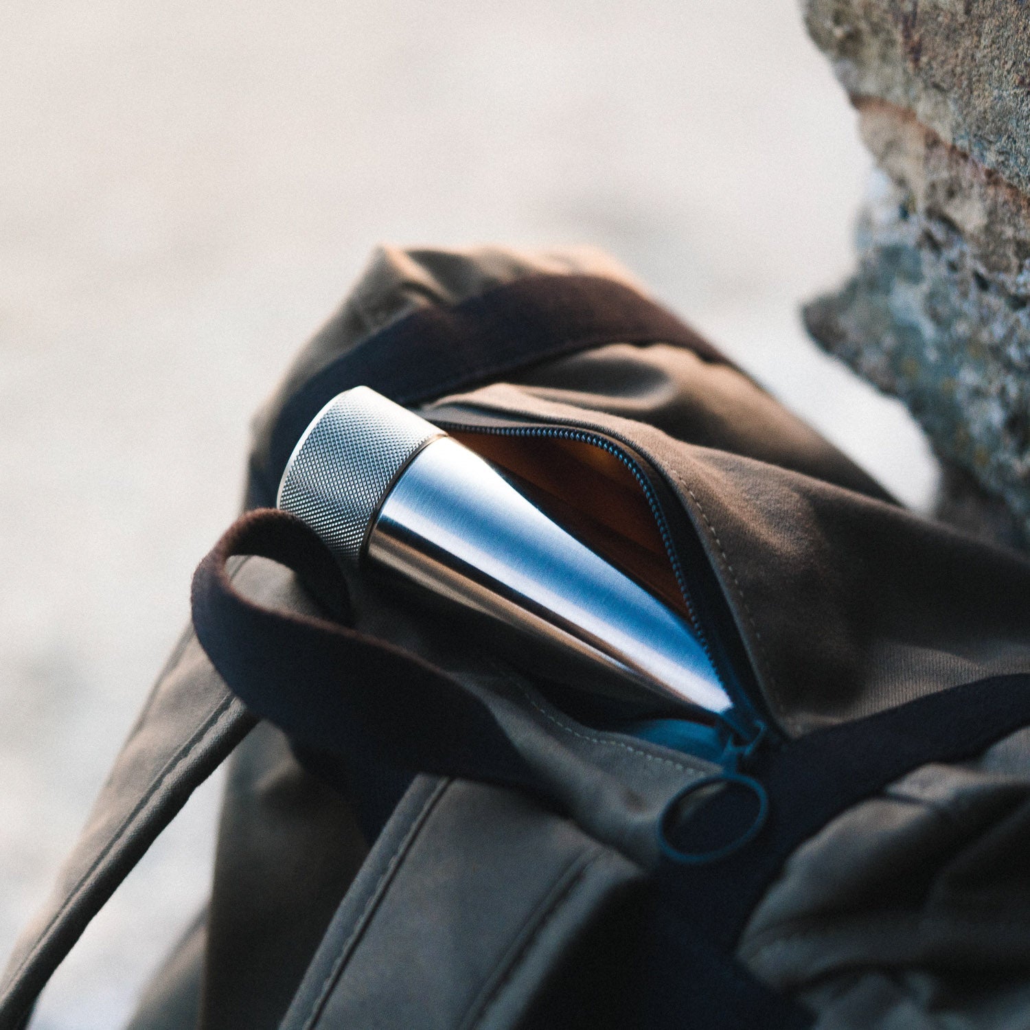 Wingback 100ml Hip Flask - Steel - Flask | Gladfellow