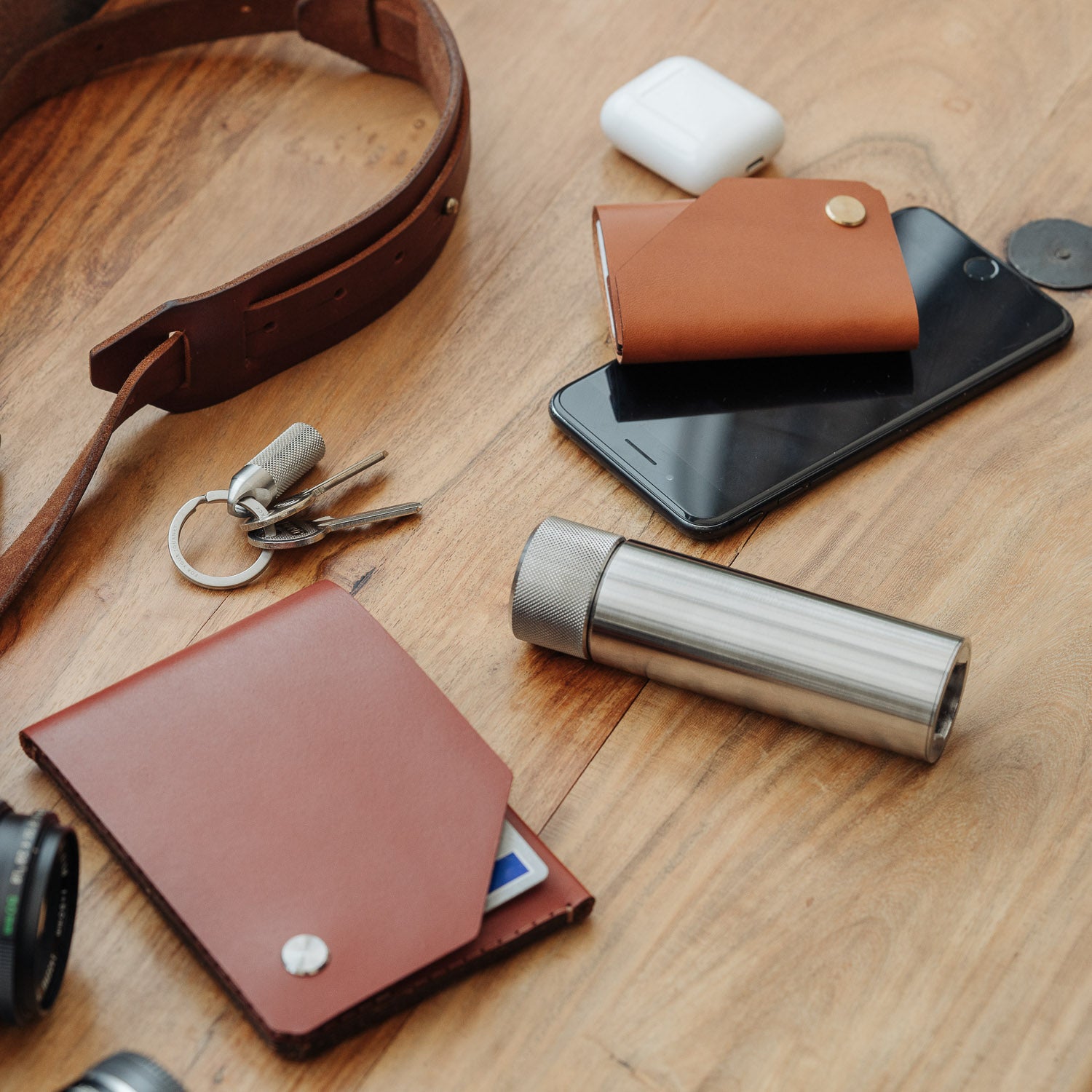 Wingback 100ml Hip Flask - Steel - Flask | Gladfellow