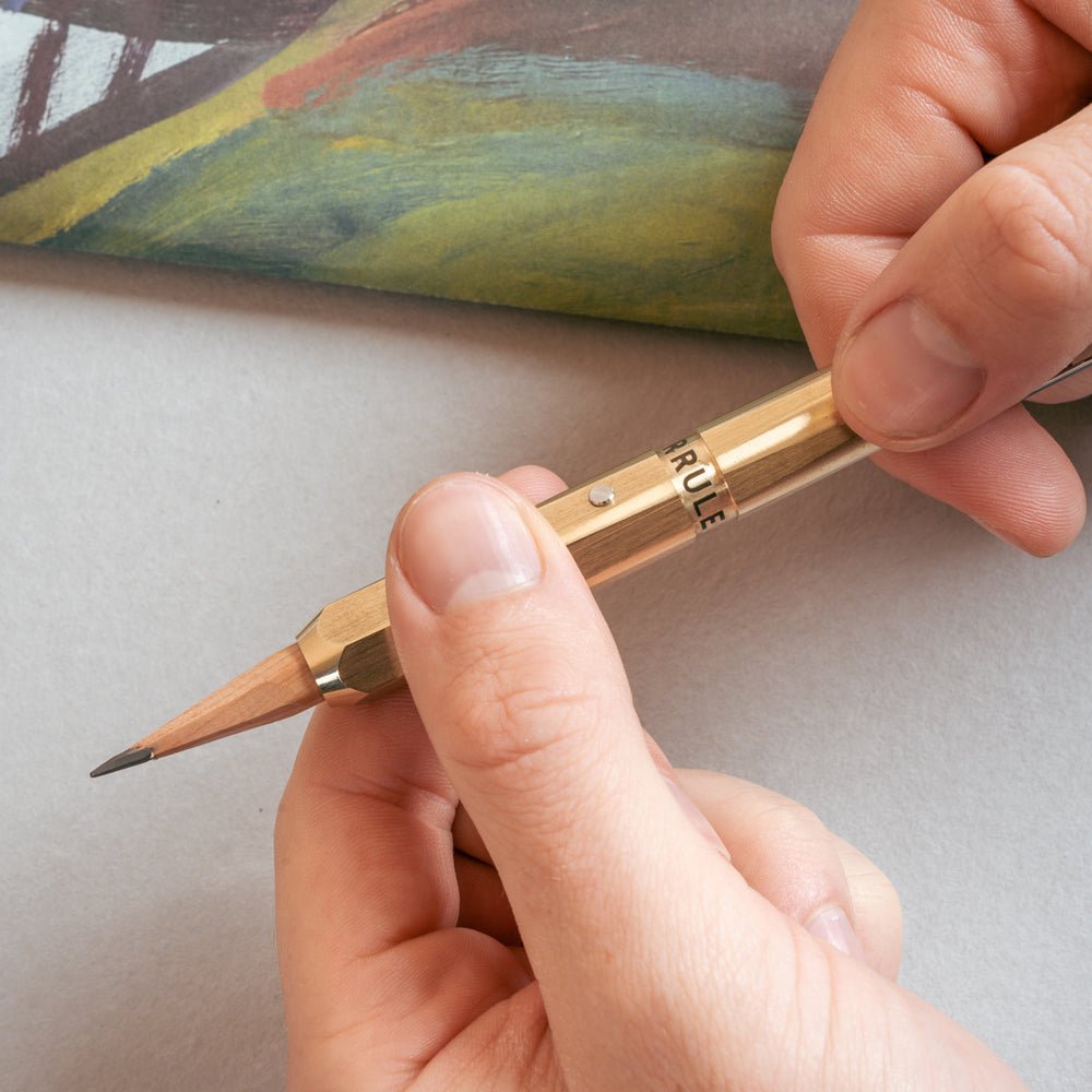 Makers Cabinet Solid Brass Pencil Holder - Ferrule - Pencil Extender | Gladfellow