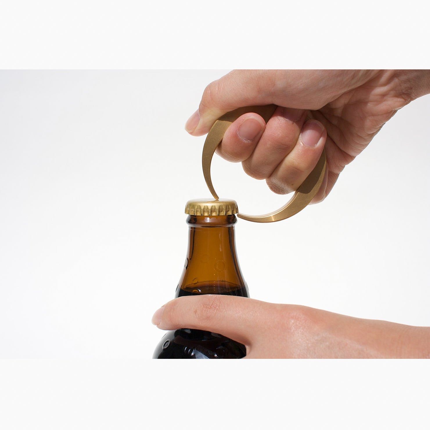 FUTAGAMI Bottle Opener Crescent - Brass - Bottle Opener | Gladfellow