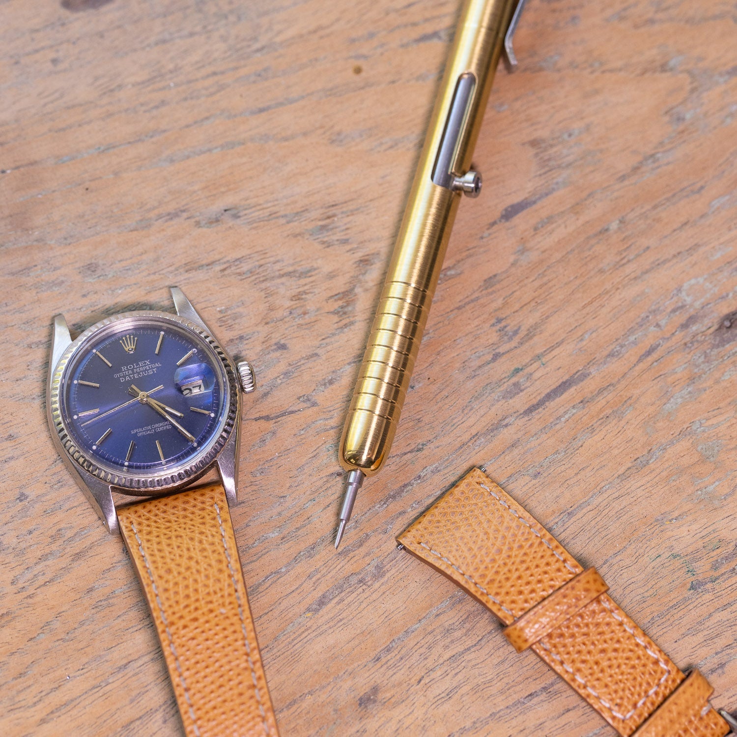 HASSLER INSTRUMENTS Bolt Action Spring Bar Tool - Brass - Gladfellow Edition - Spring Bar Tool | Gladfellow