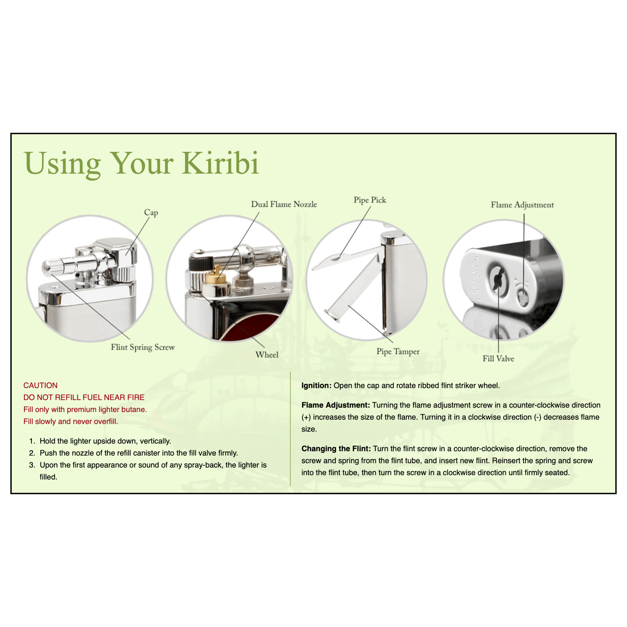 Kiribi Lighter Flints (20 Flints) - Lighter | Gladfellow