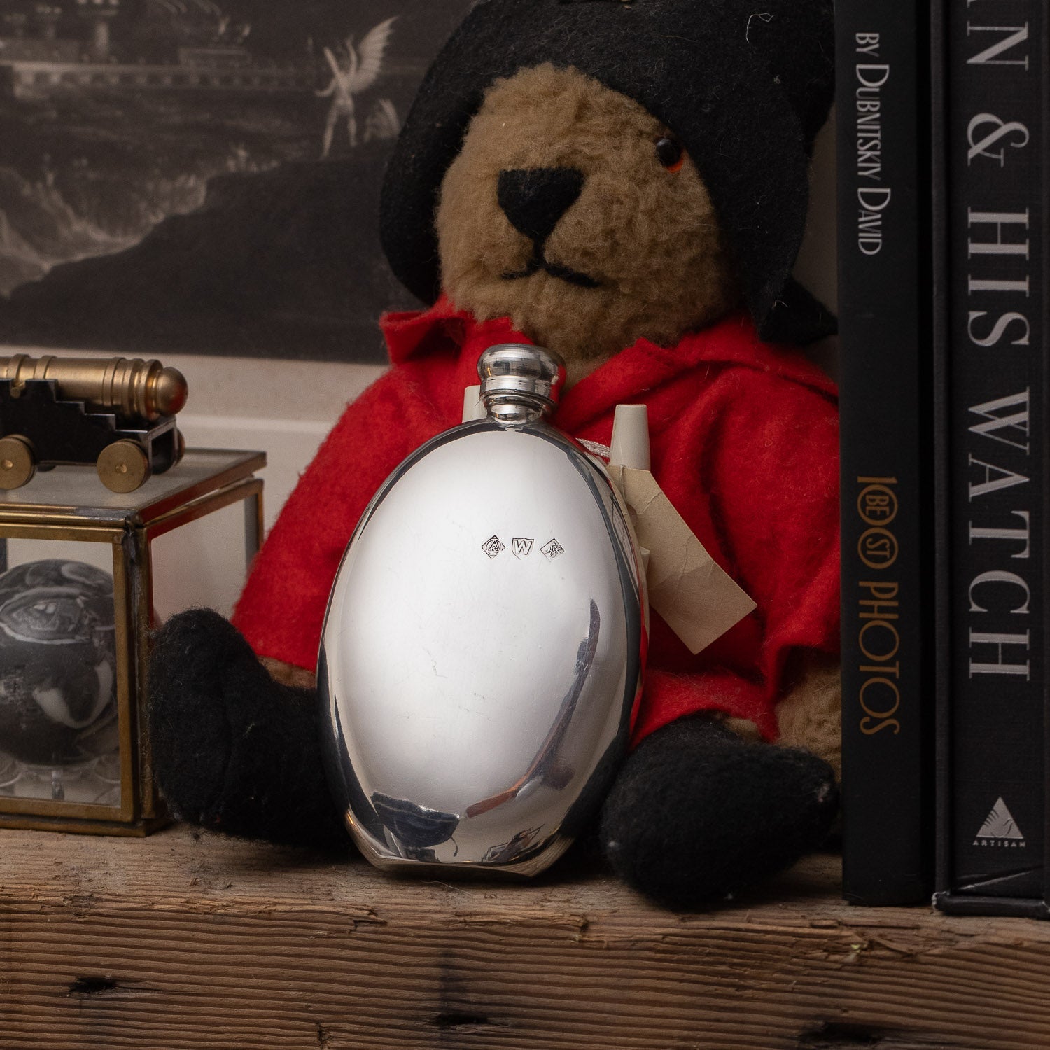 Pinder Brothers 4oz Oval Flask - Pewter - Flask | Gladfellow