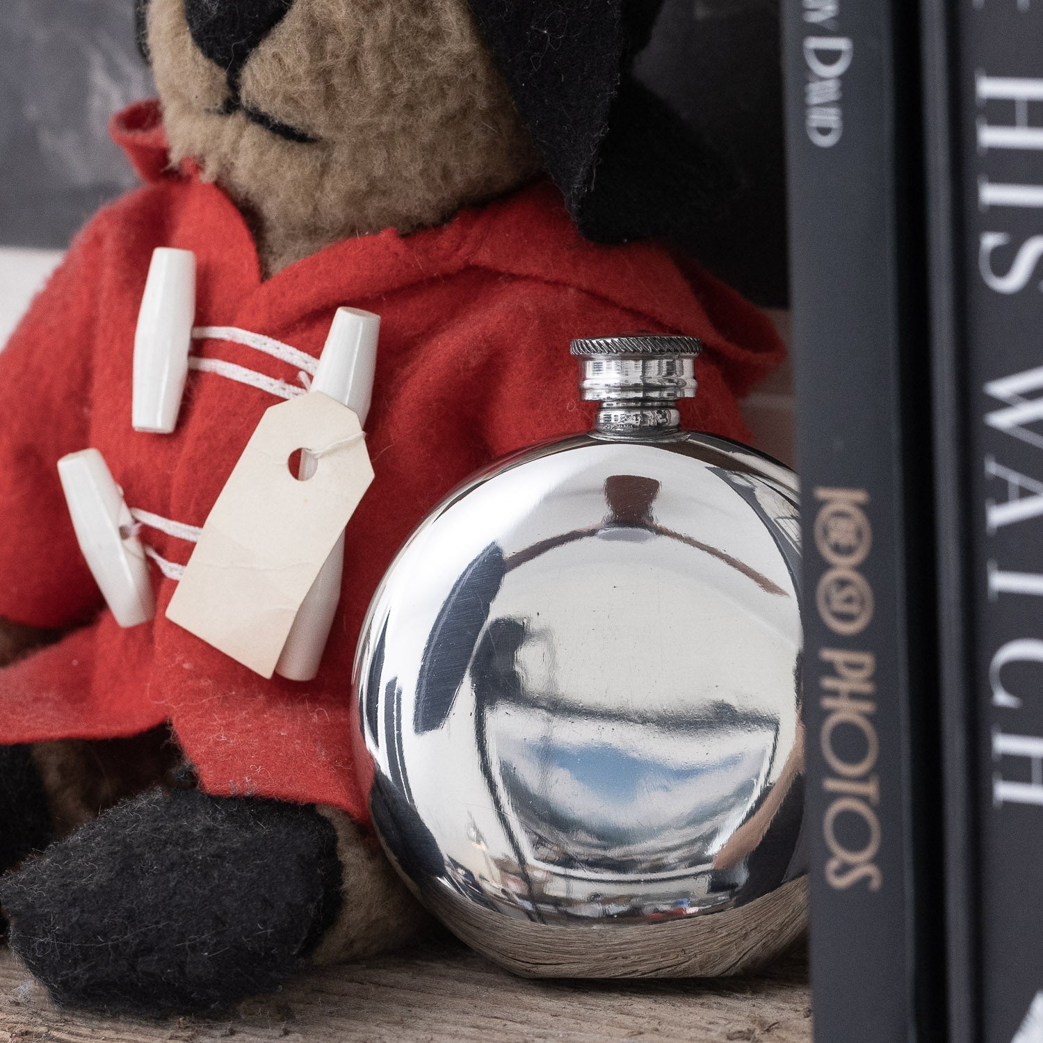 Pinder Brothers 6oz Round Flask - Pewter - Flask | Gladfellow