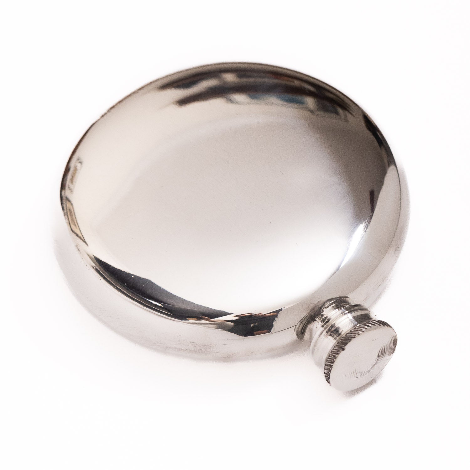 Pinder Brothers 6oz Round Flask - Pewter - Flask | Gladfellow