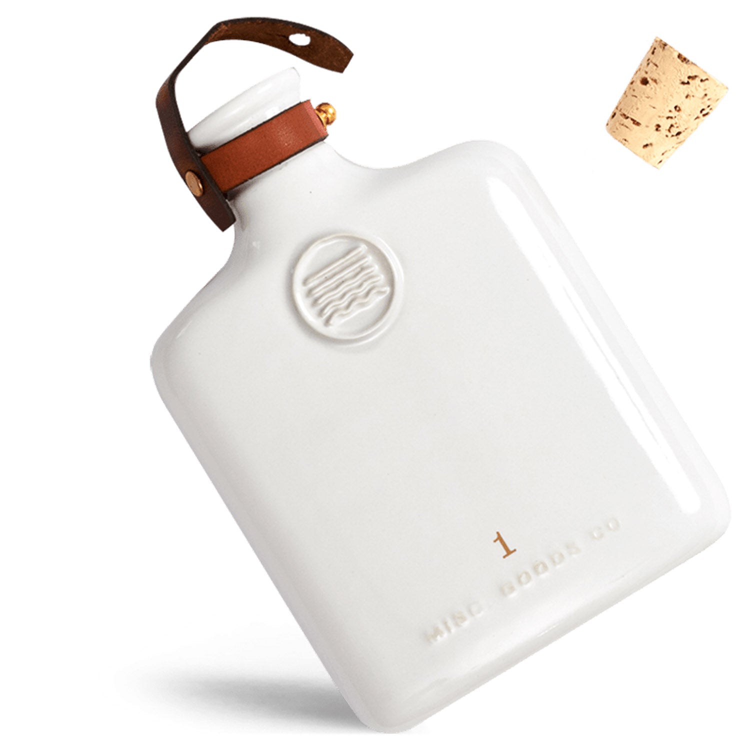 Misc. Goods Co. 11oz Ceramic Flask - Ivory - Flask | Gladfellow