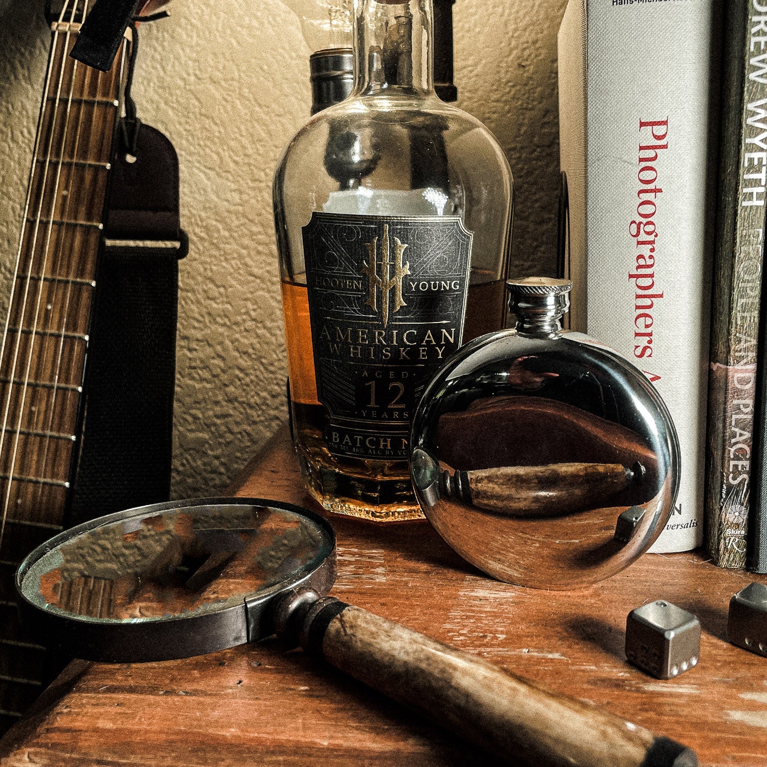 Pinder Brothers 6oz Round Flask - Pewter - Flask | Gladfellow