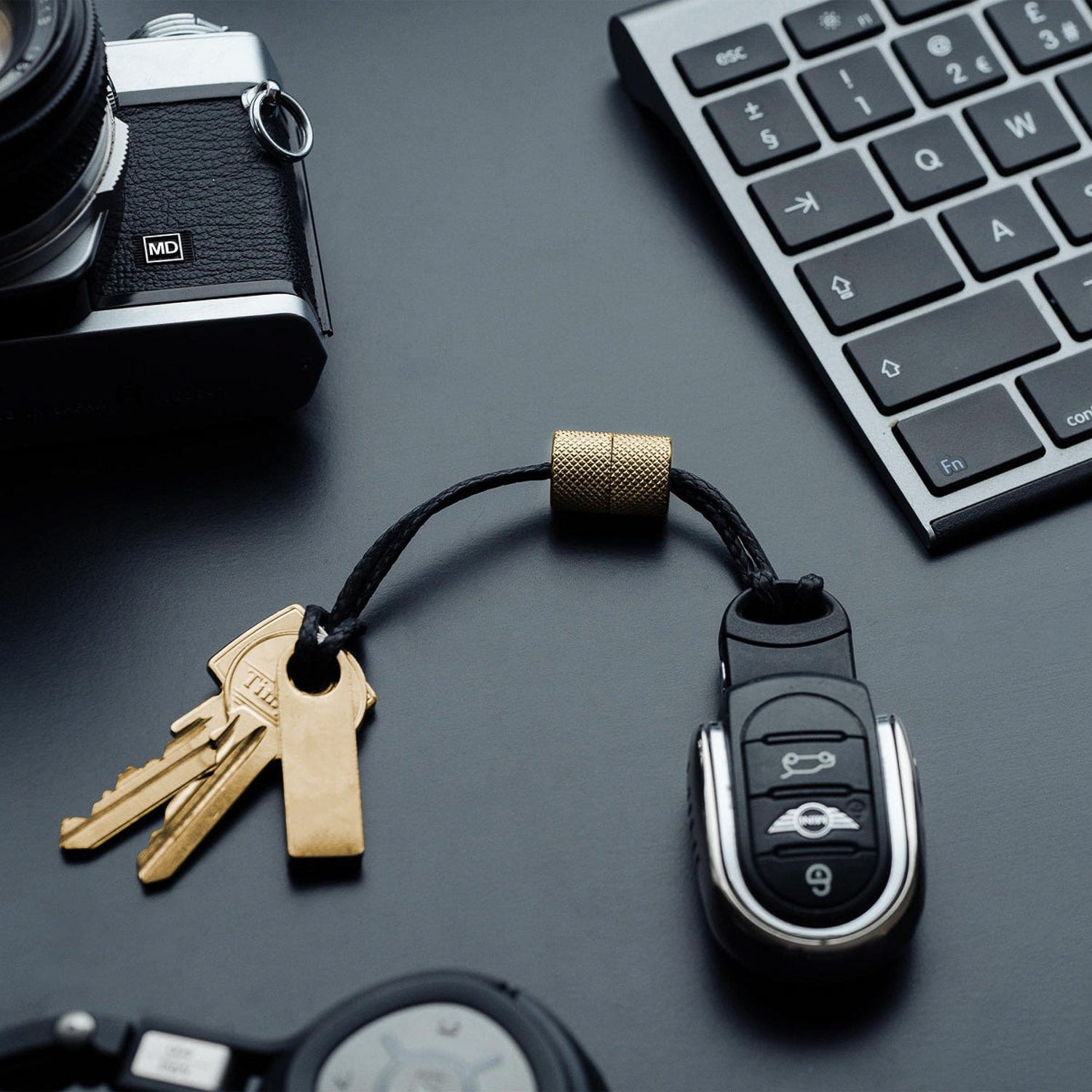 Wingback Key Loop laying on a desk