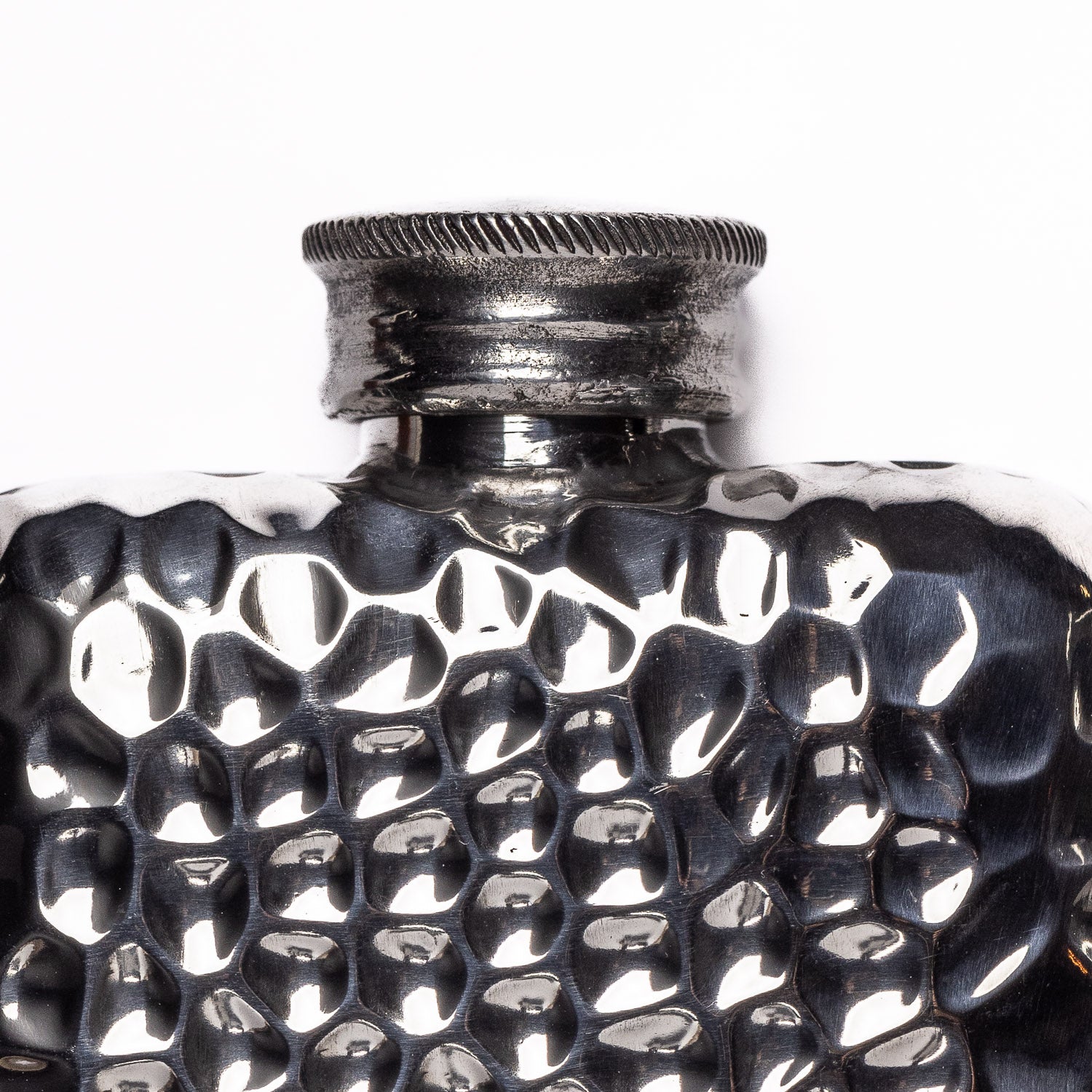 A.R. Wentworth 3oz Top Pocket Flask - Hammered Pewter - Gladfellow