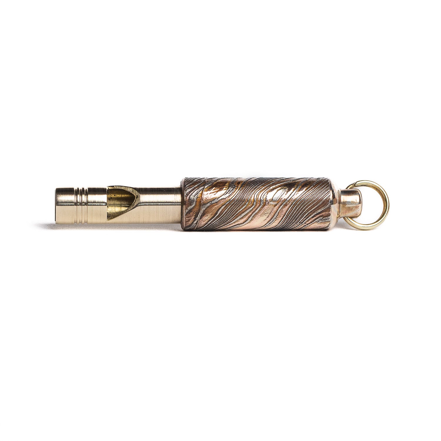 Fiddle Foundry Mokume-gane & Brass Whistle